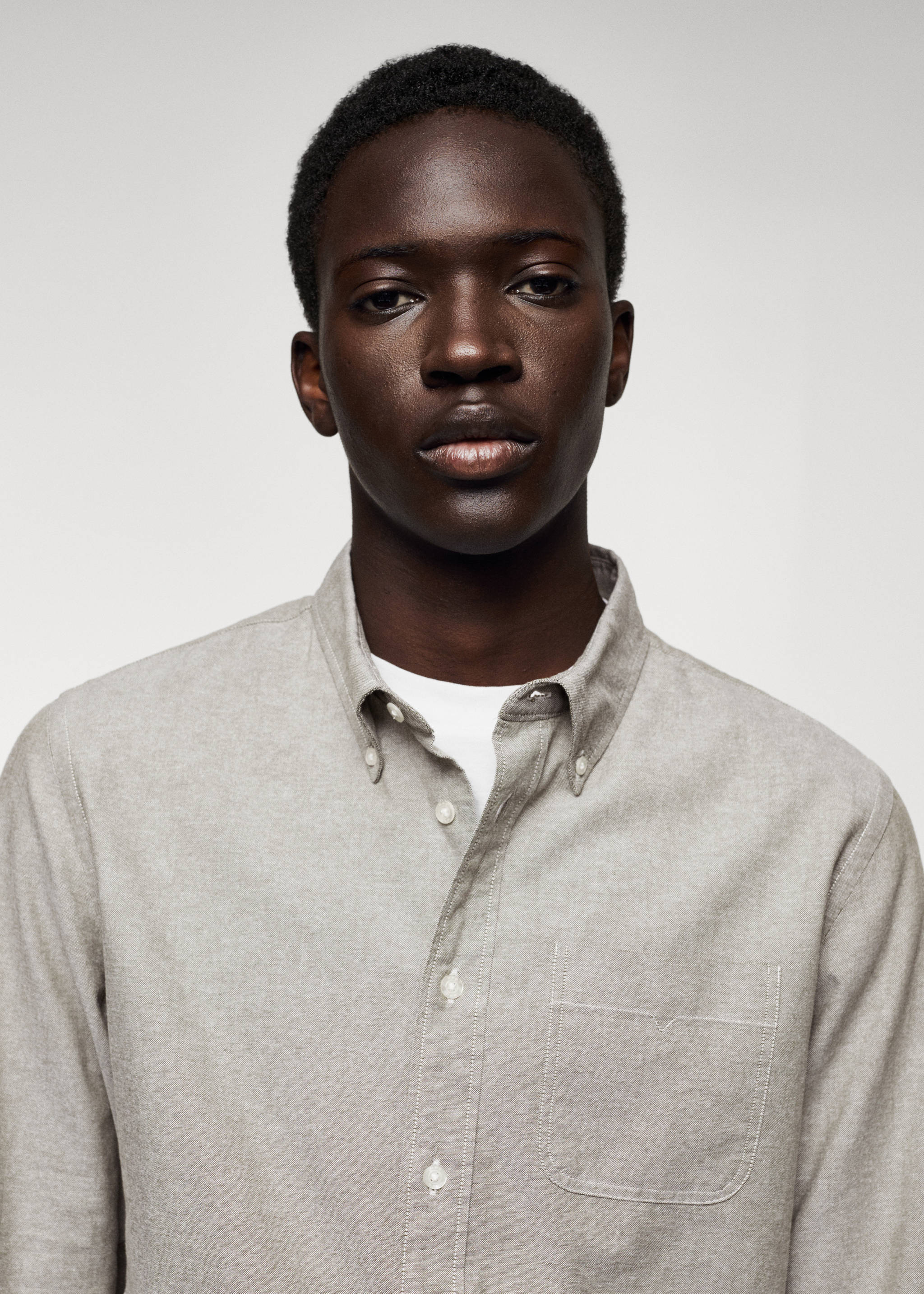 Regular fit Oxford cotton shirt - Details of the article 1