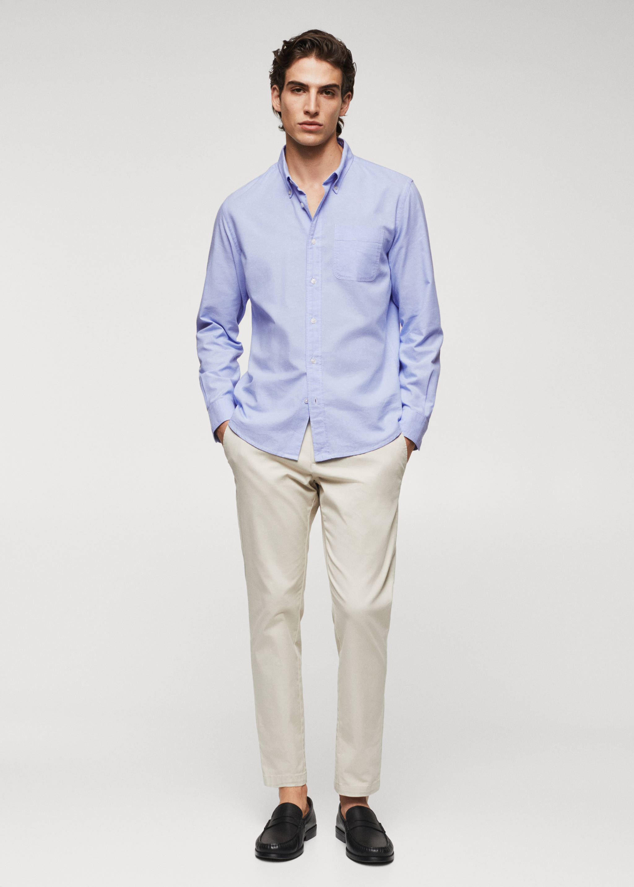 Regular fit Oxford cotton shirt - General plane