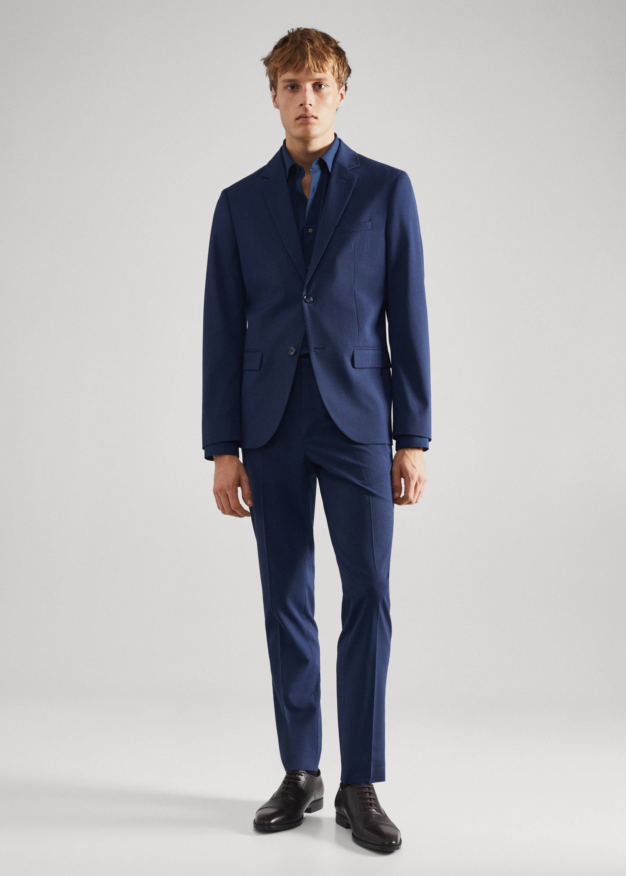 Chemise costume slim fit coton stretch - Plan général
