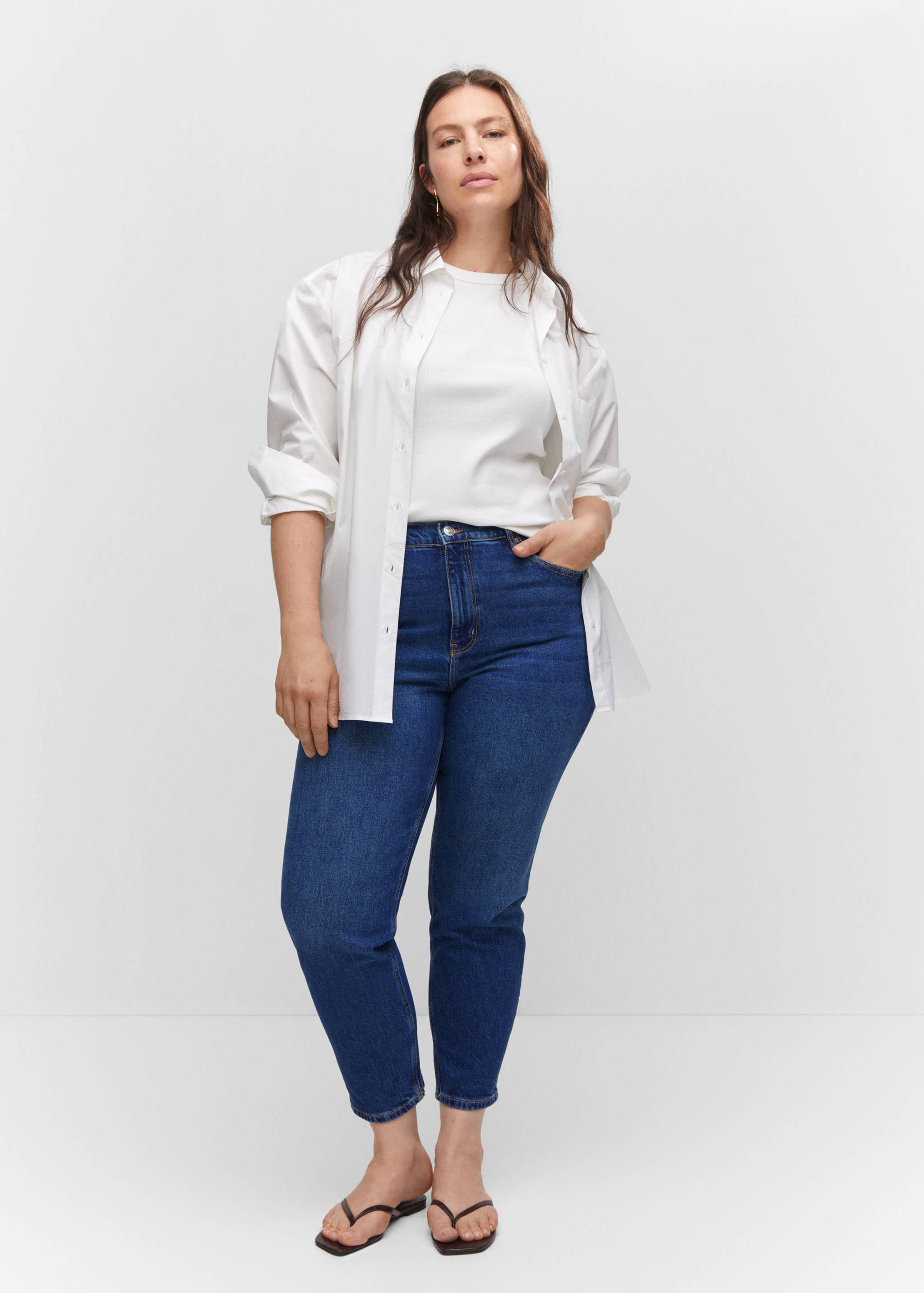 Comfort Mom-Jeans mit hoher Bundhöhe - Detail des Artikels 3