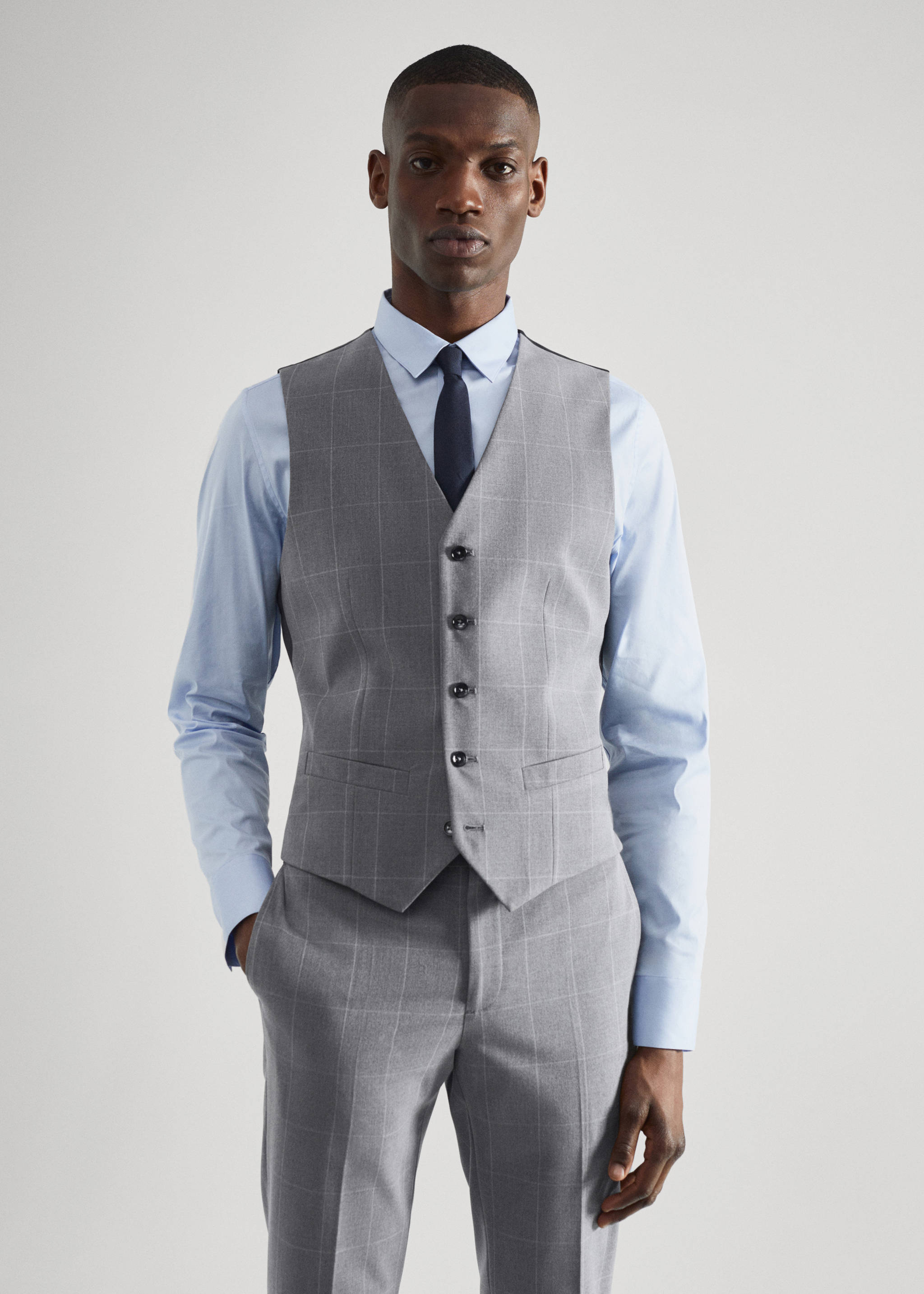 Gilet costume super slim fit - Plan moyen