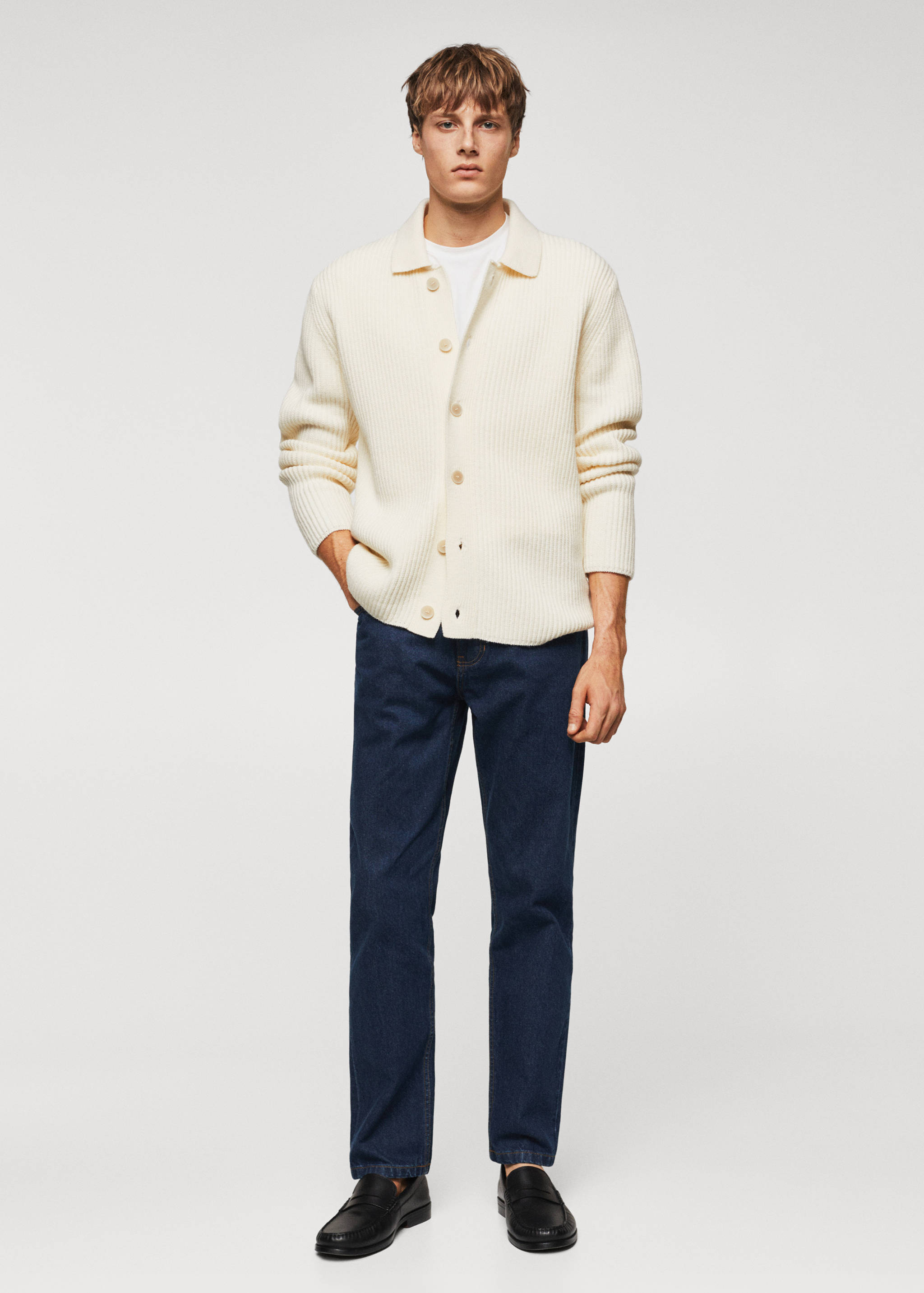 Structured wool cardigan - General plane