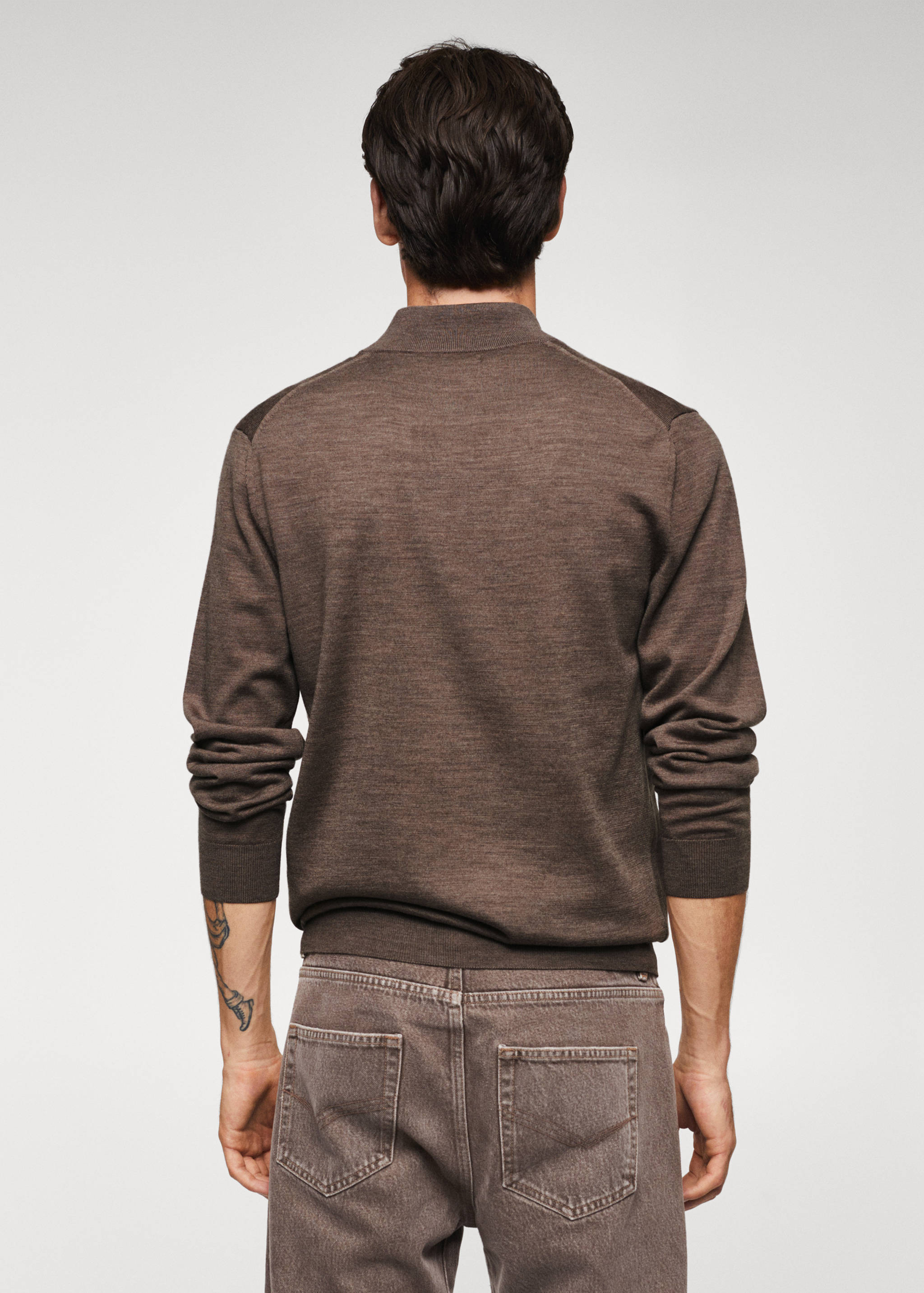 100% merino wool sweater - Reverse of the article
