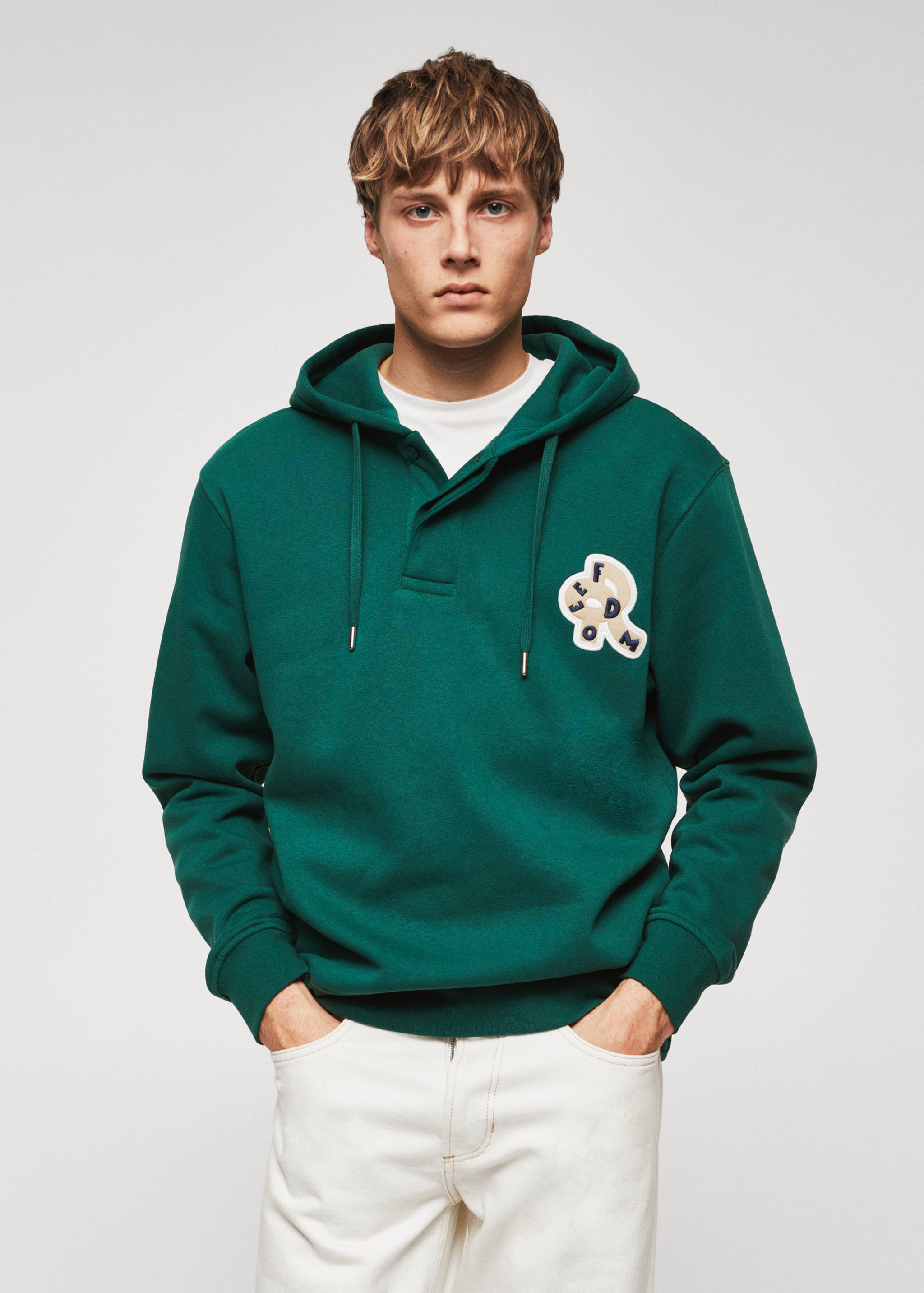 Embroidered hoodie - Medium plane