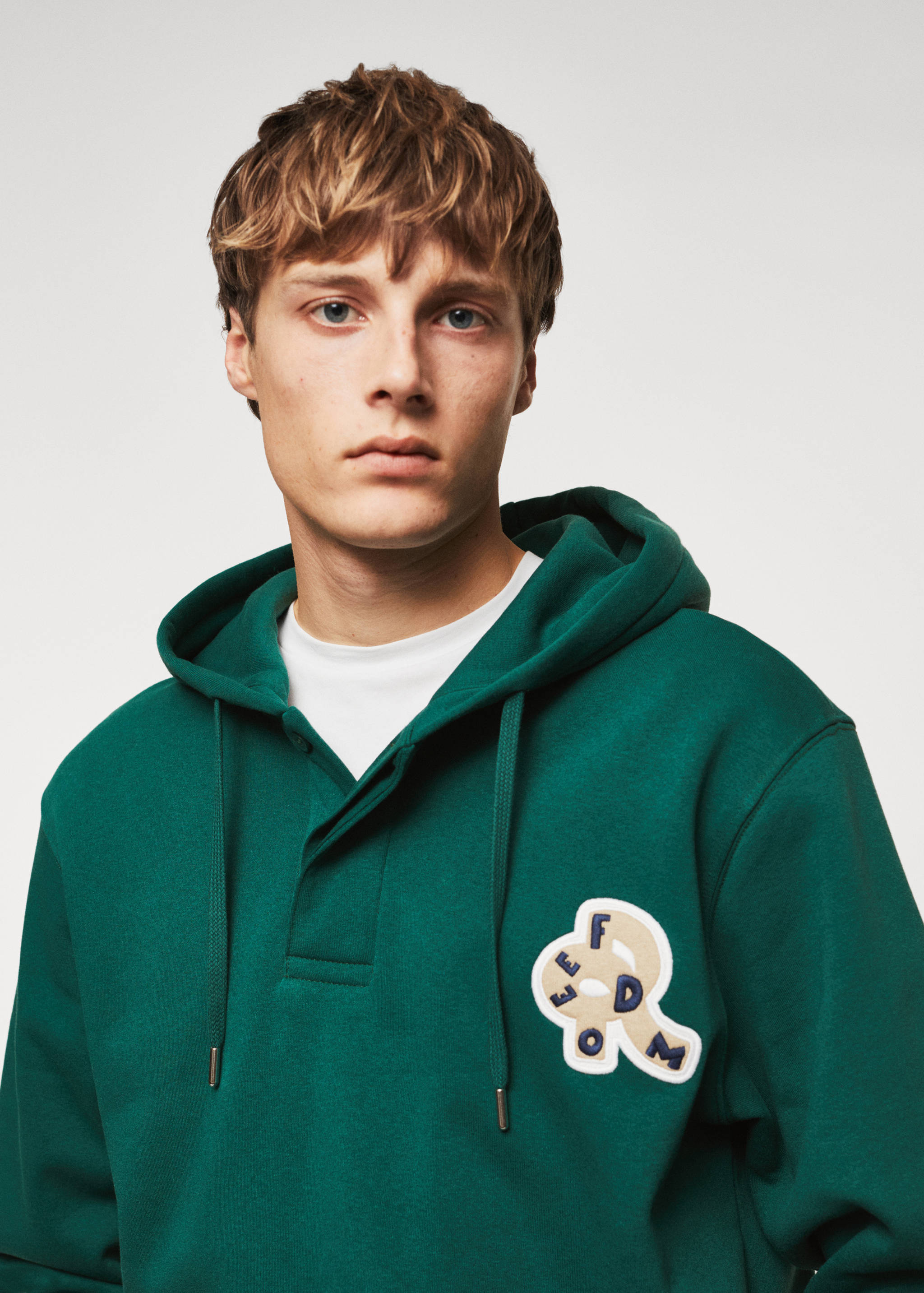 Embroidered hoodie - Details of the article 1