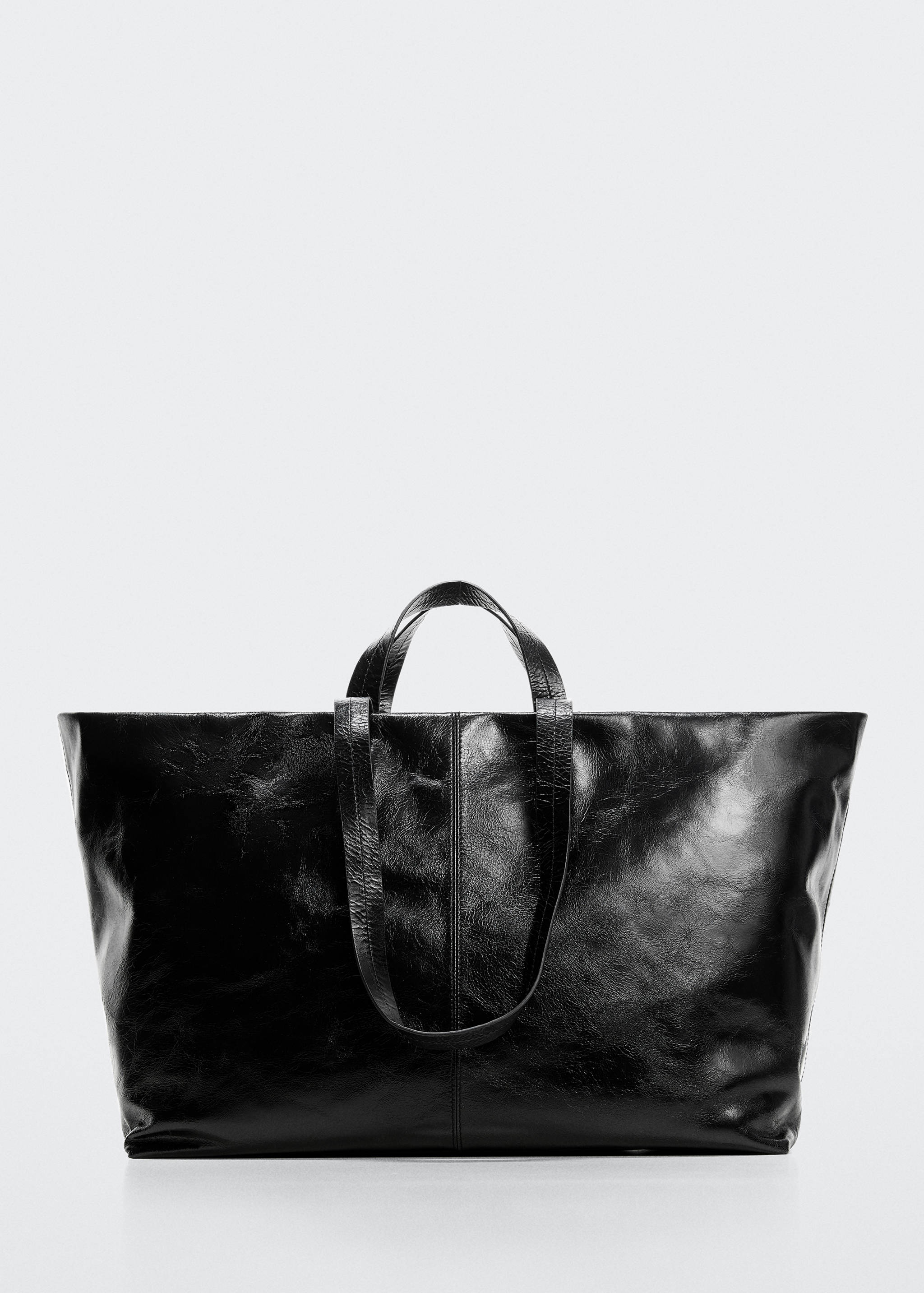 Leather shopper bag - Article without model
