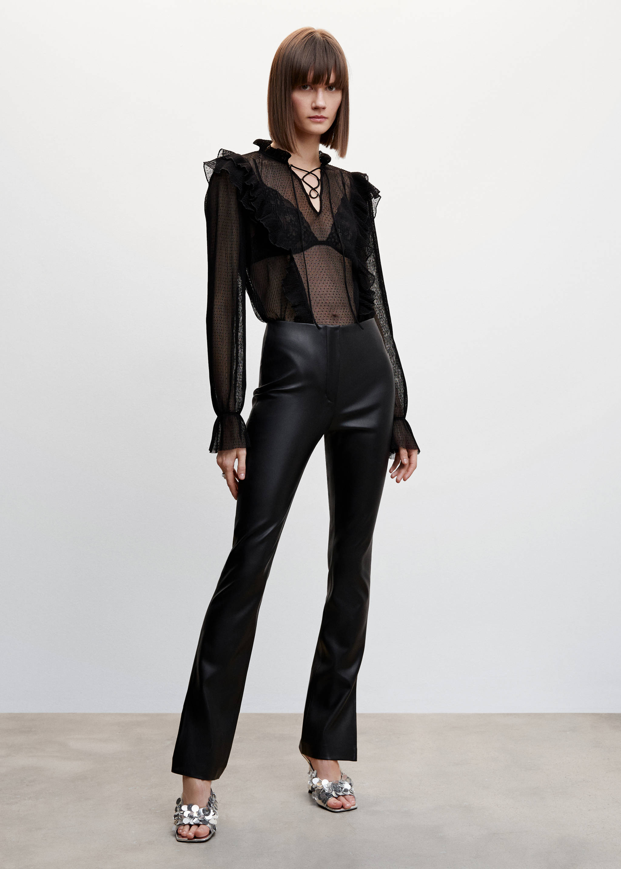 Leather-effect trousers - General plane