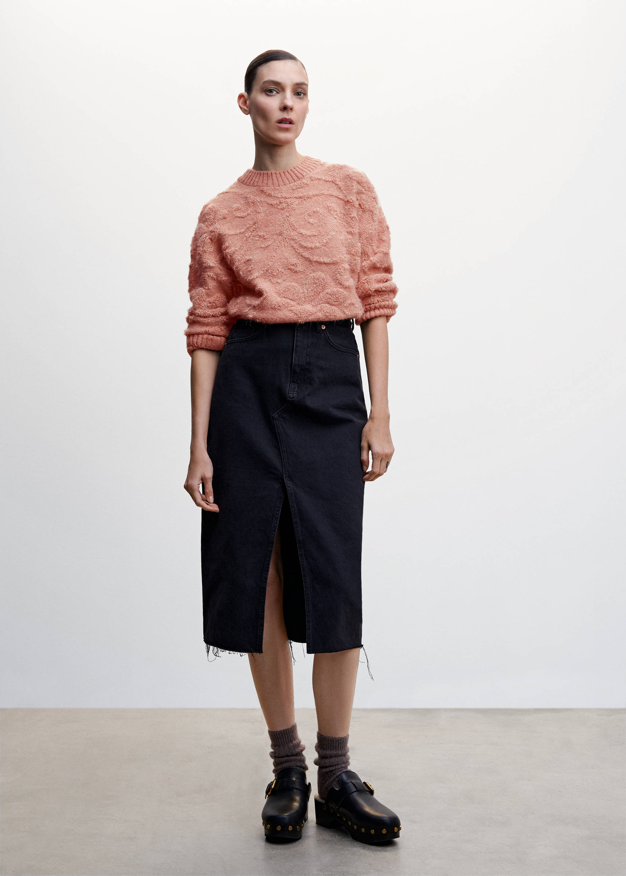 Openwork lurex sweater - General plane