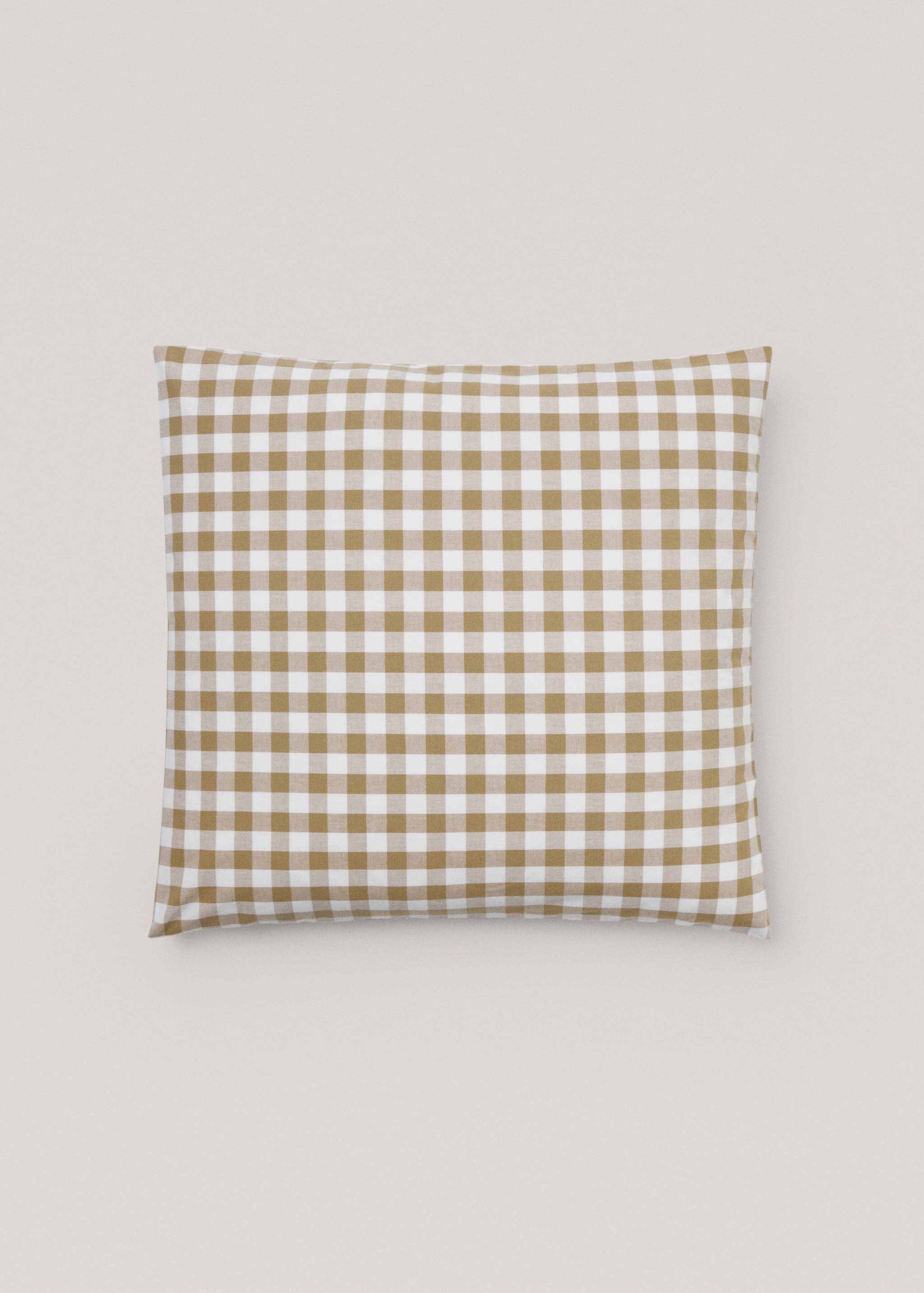 100% cotton gingham check cushion covers 60x60cm (Pack of 2) - Article without model