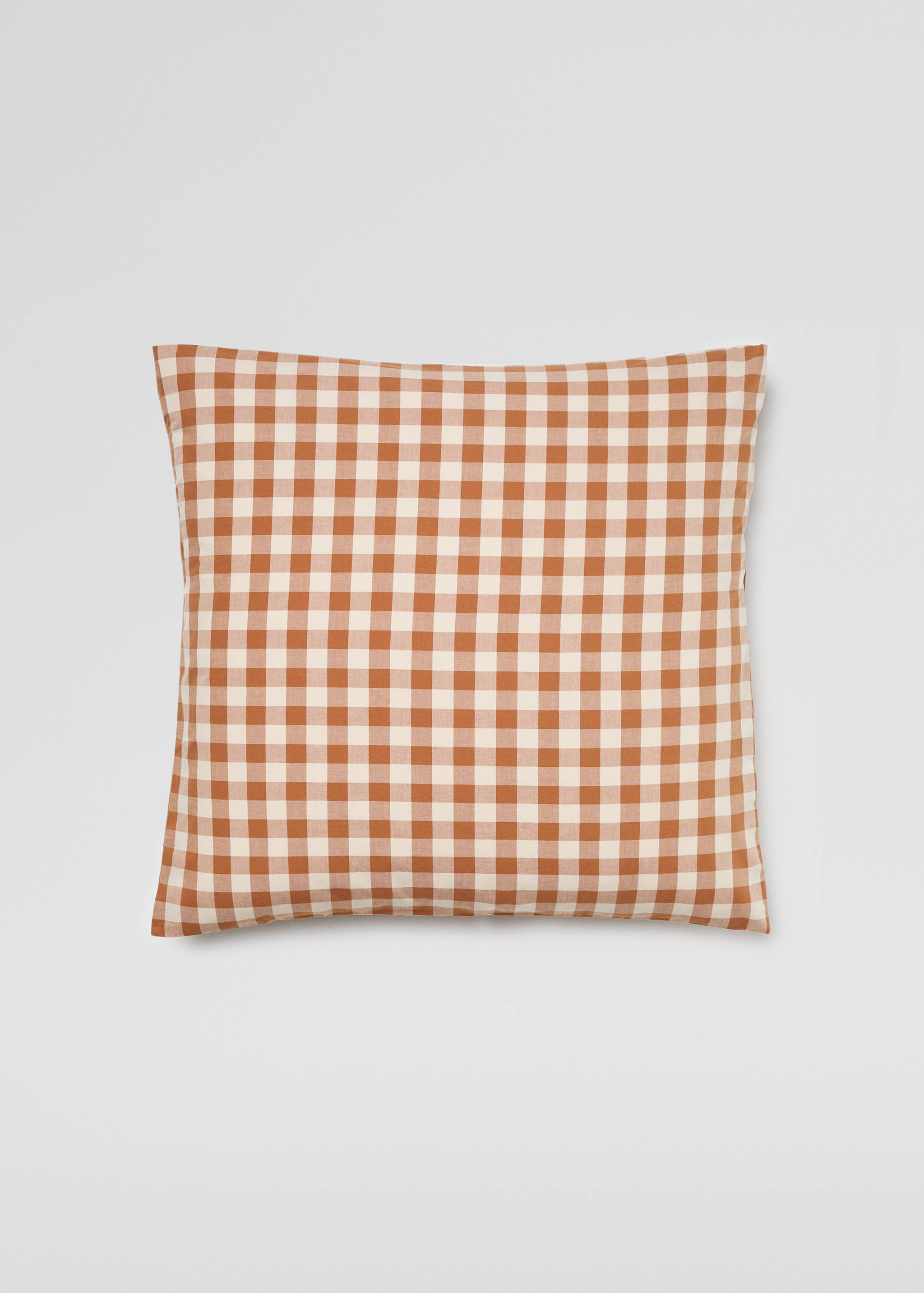 100% cotton gingham check cushion covers 60x60cm (Pack of 2) - Article without model