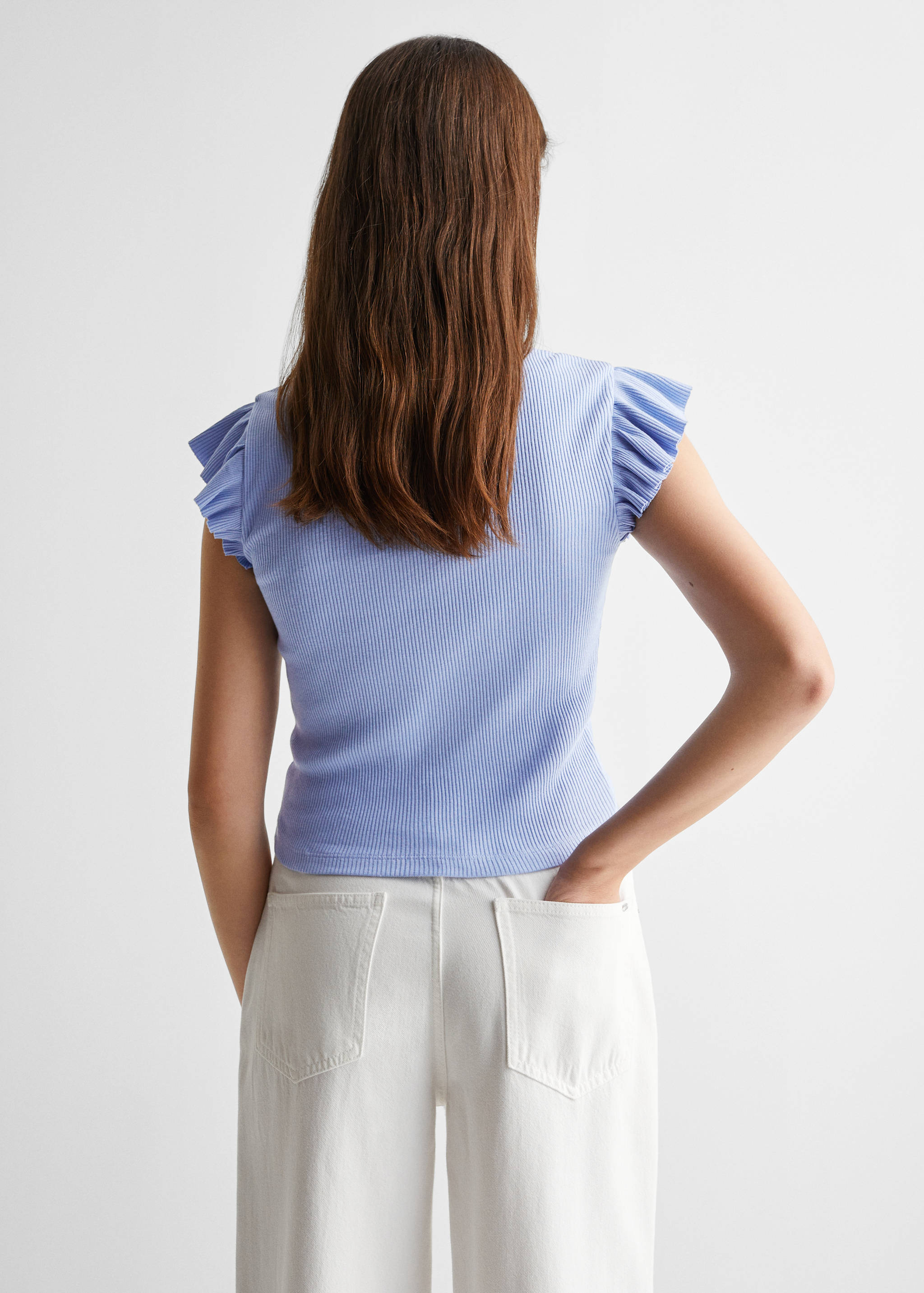 Ruffled detail T-shirt - Reverse of the article