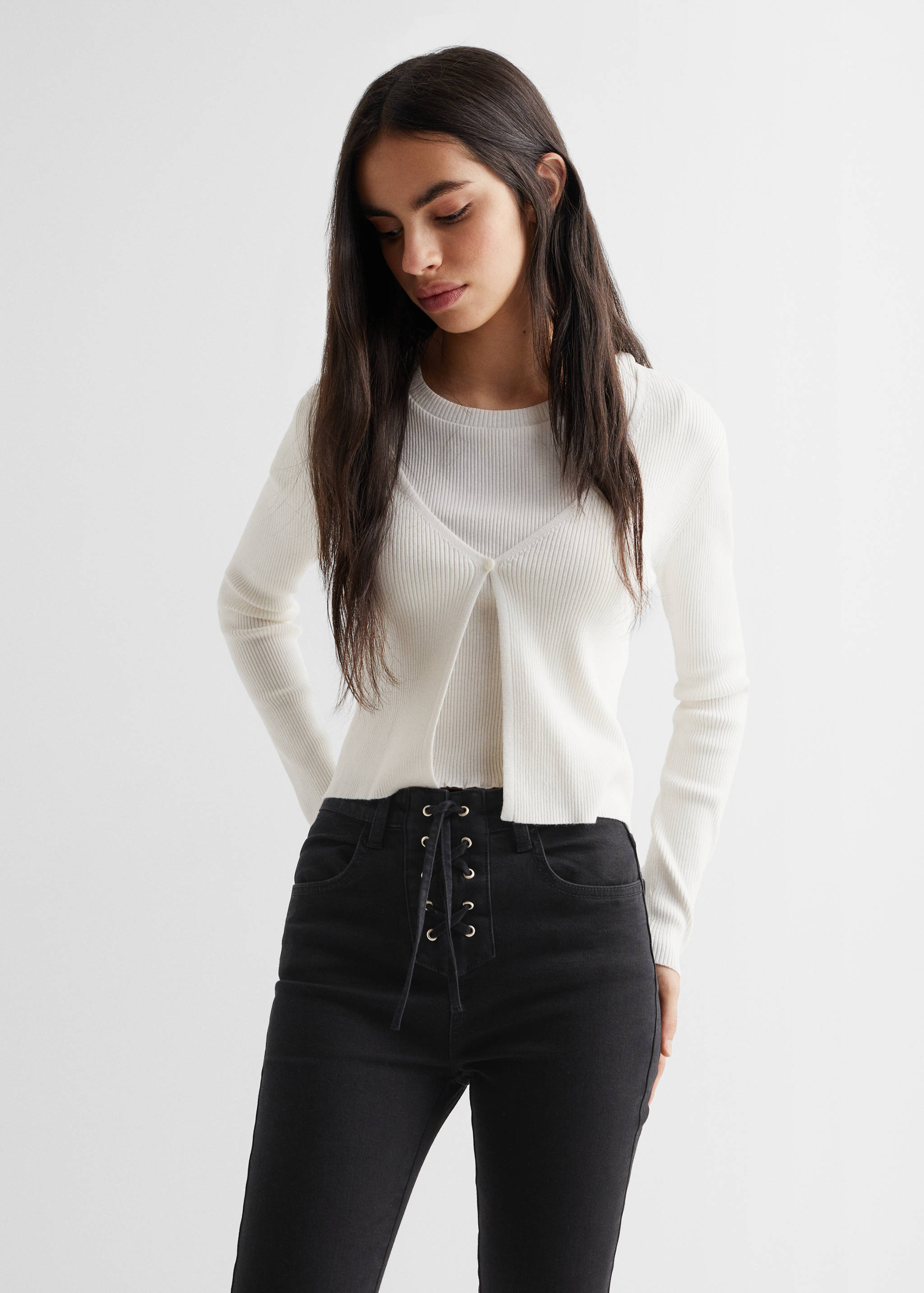 Jeans mit Schleife - Mittlere Ansicht