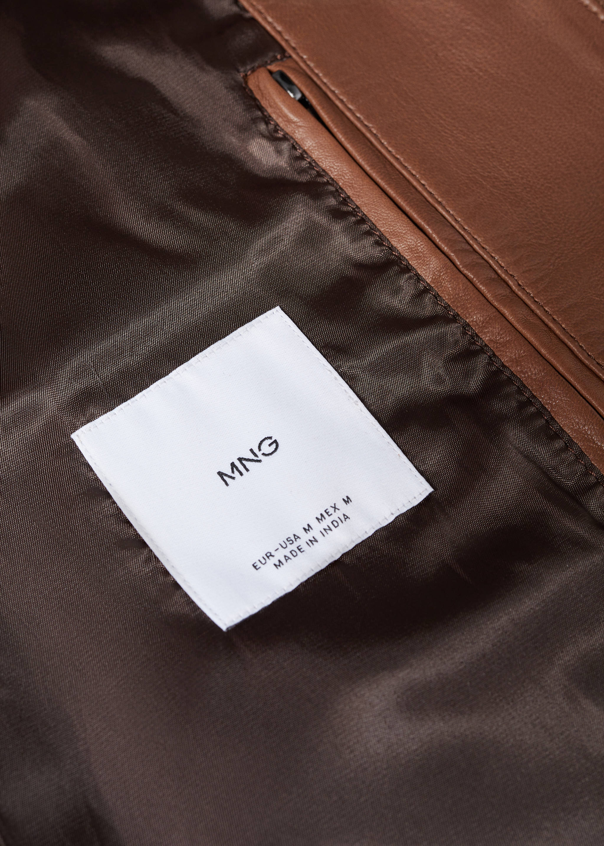 Leather biker jacket - Details of the article 8