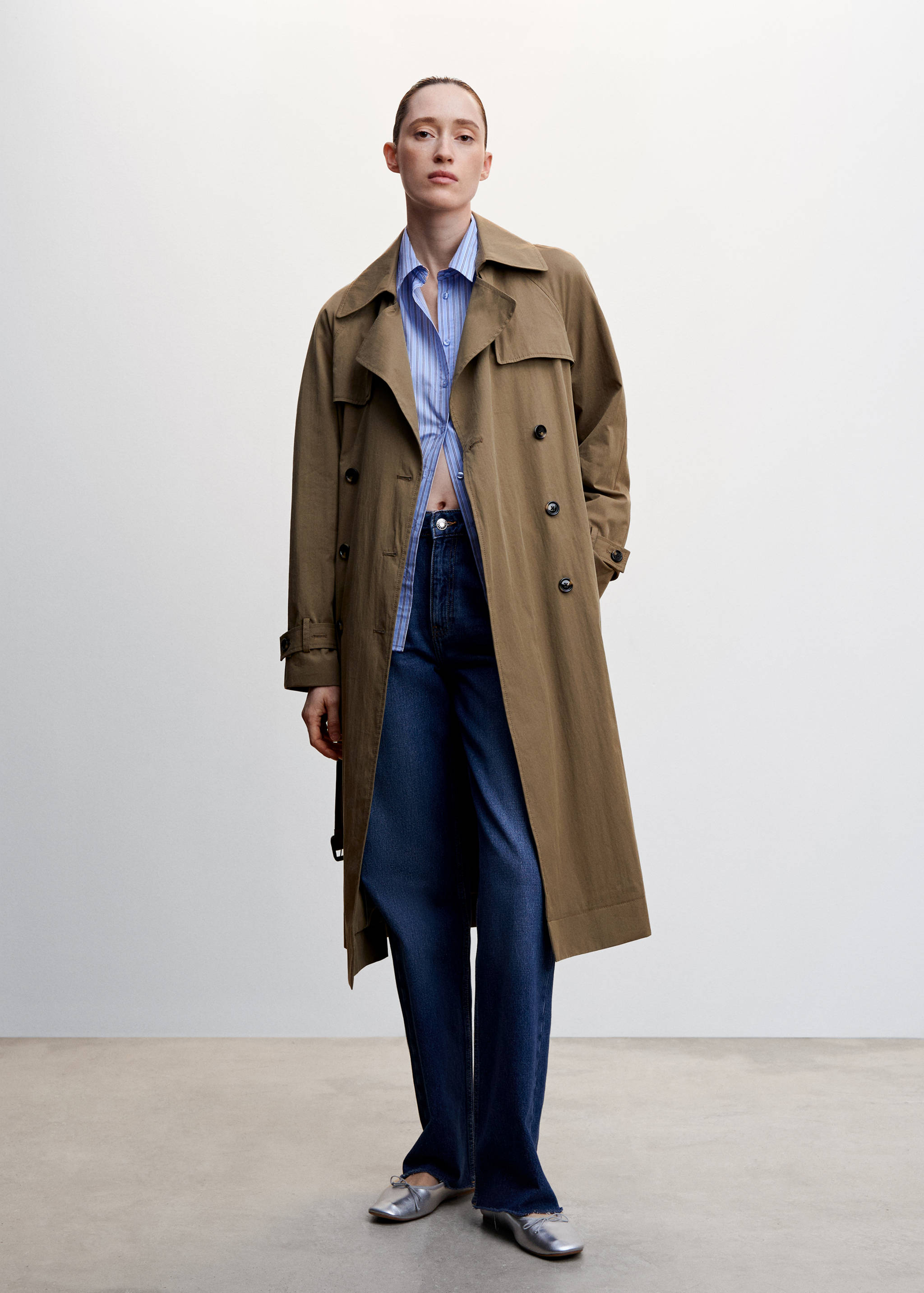 Wideleg mid-rise jeans - General plane