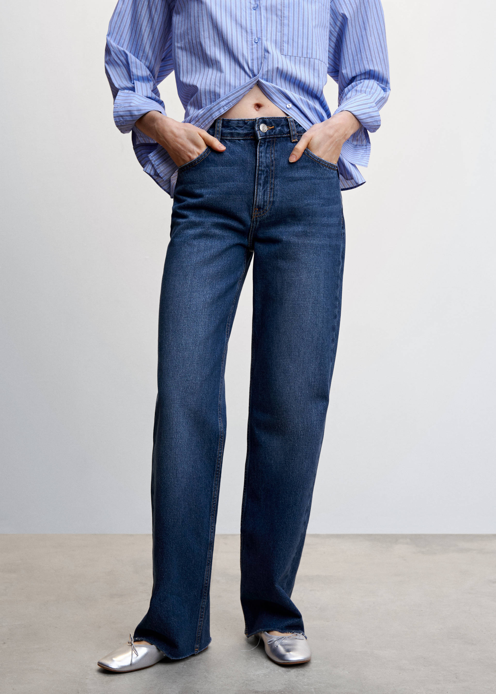 Wideleg mid-rise jeans - Medium plane
