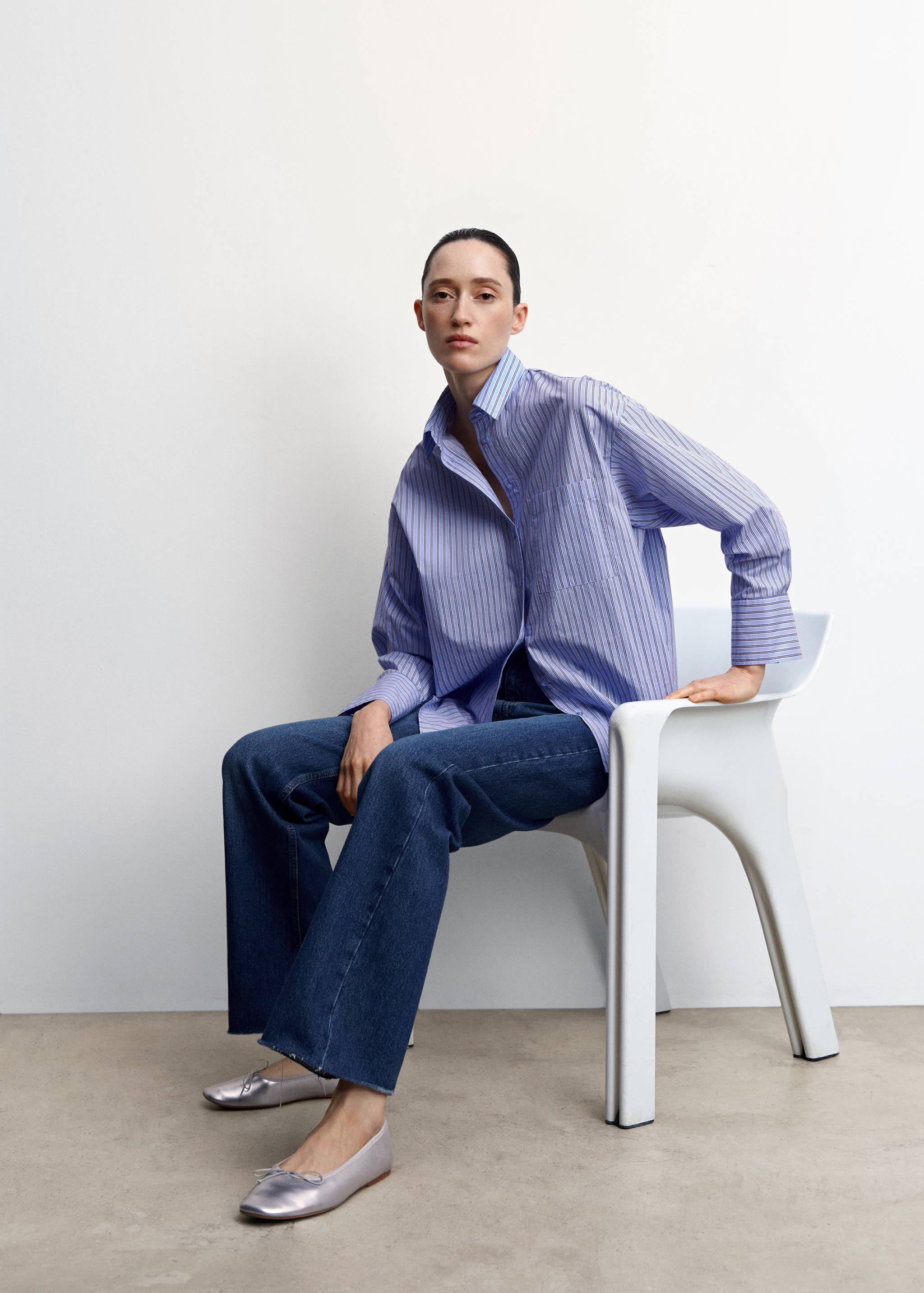 Wideleg mid-rise jeans - Details of the article 2