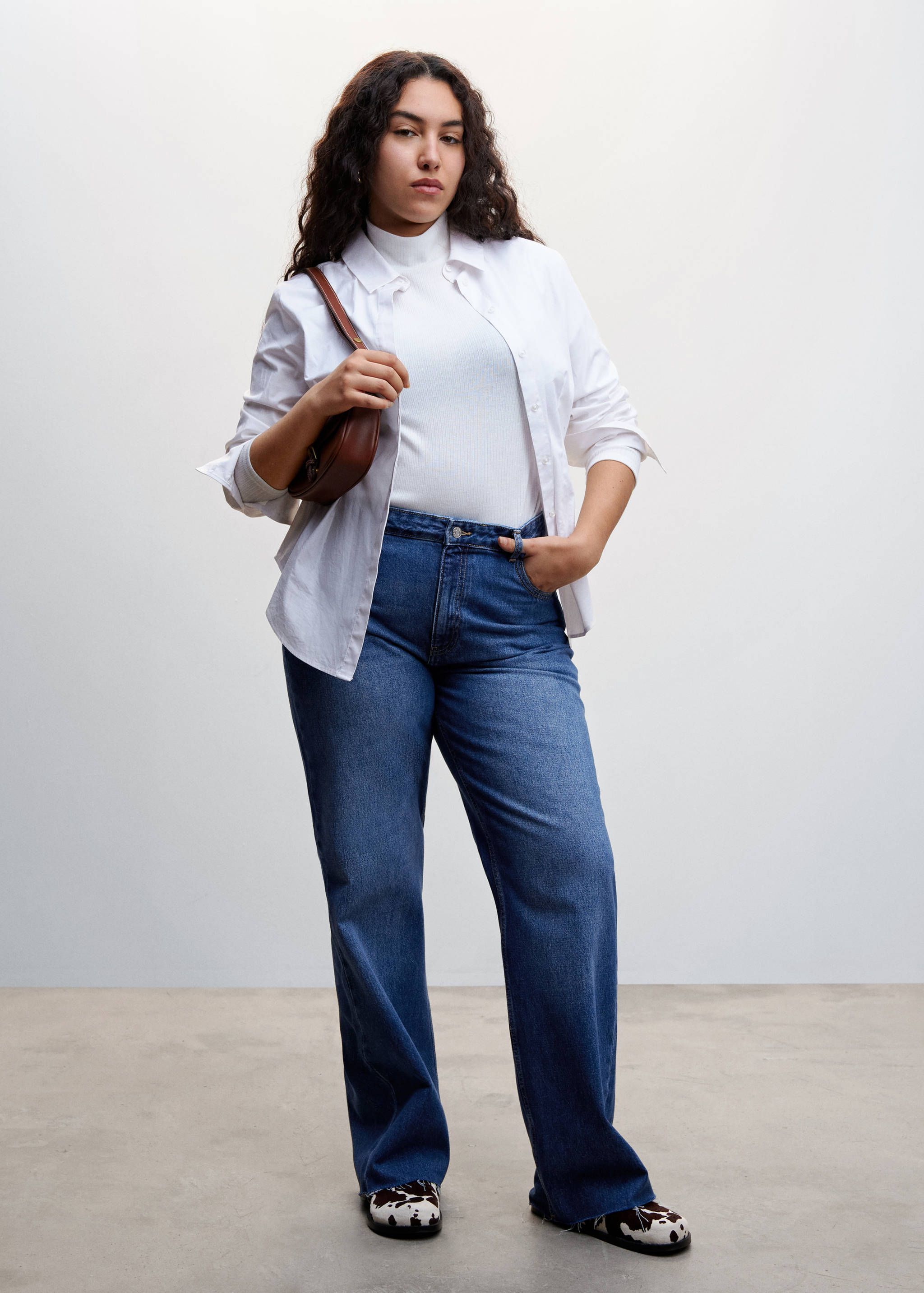 Wideleg mid-rise jeans - Details of the article 3