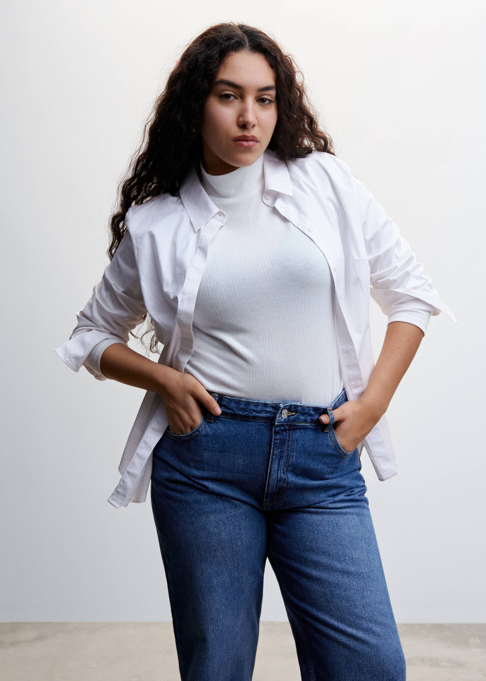 Wideleg mid-rise jeans - Details of the article 5