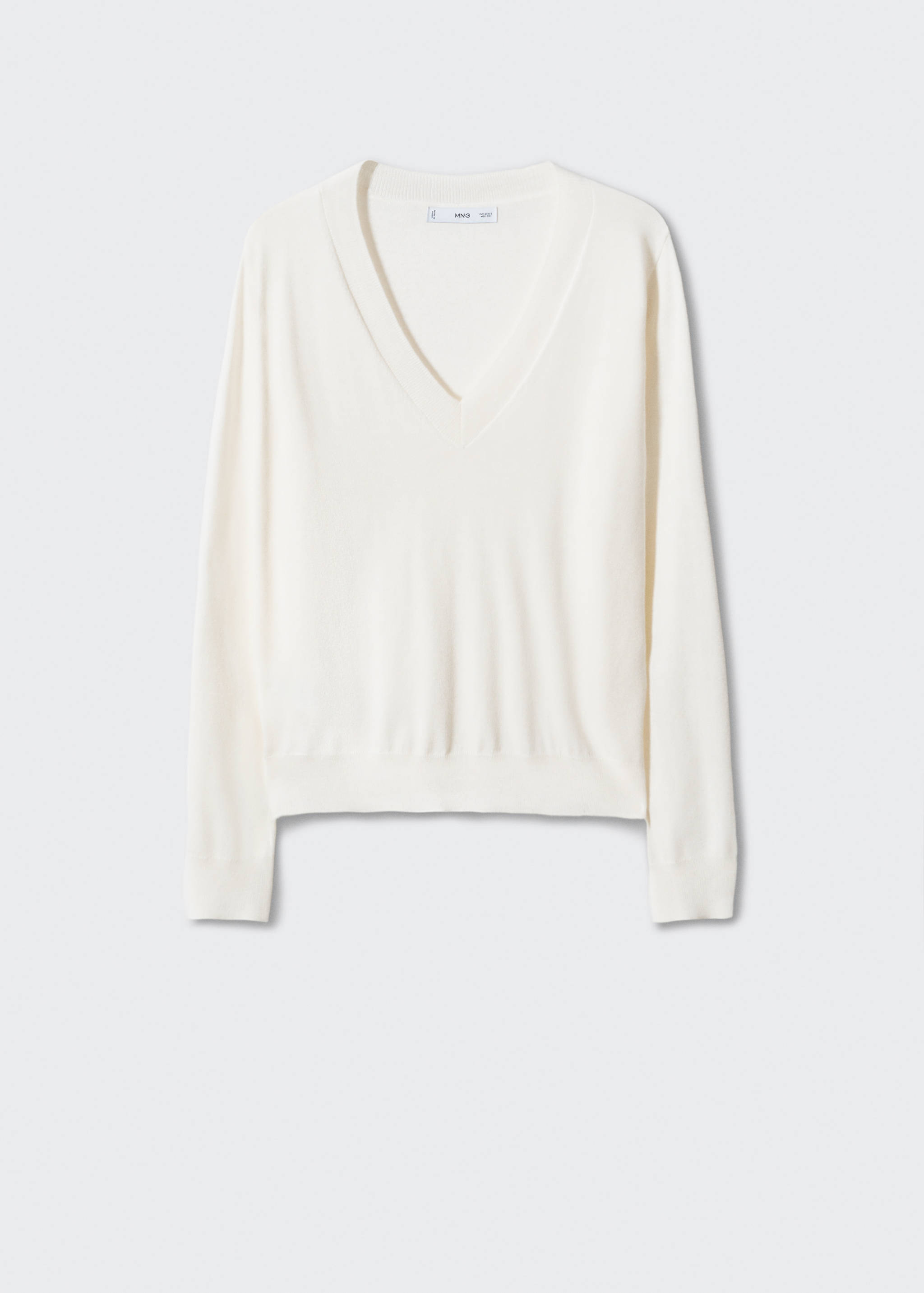 Fine-knit V-neck sweater - Article without model