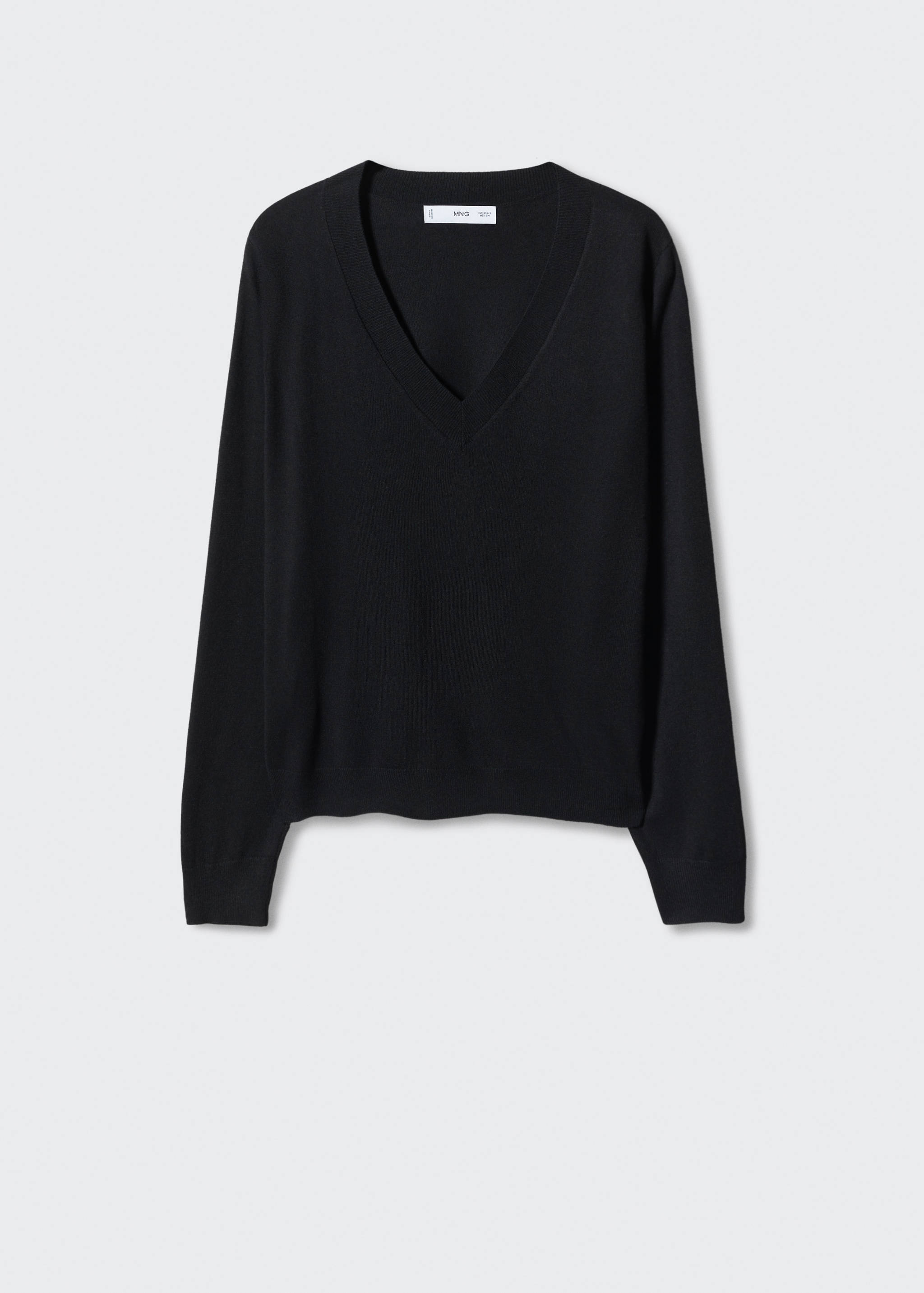 Fine-knit V-neck sweater - Article without model