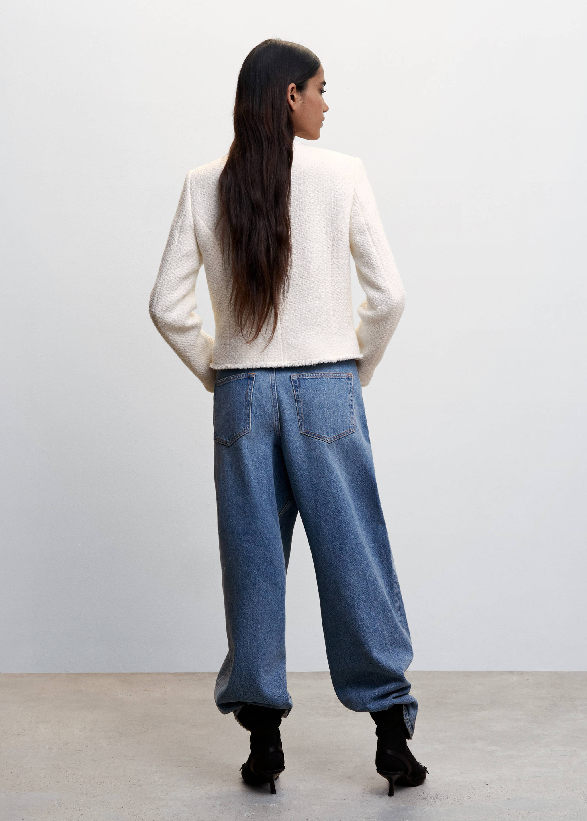 Tweed-Jacke mit Taschen - Rückseite des Artikels