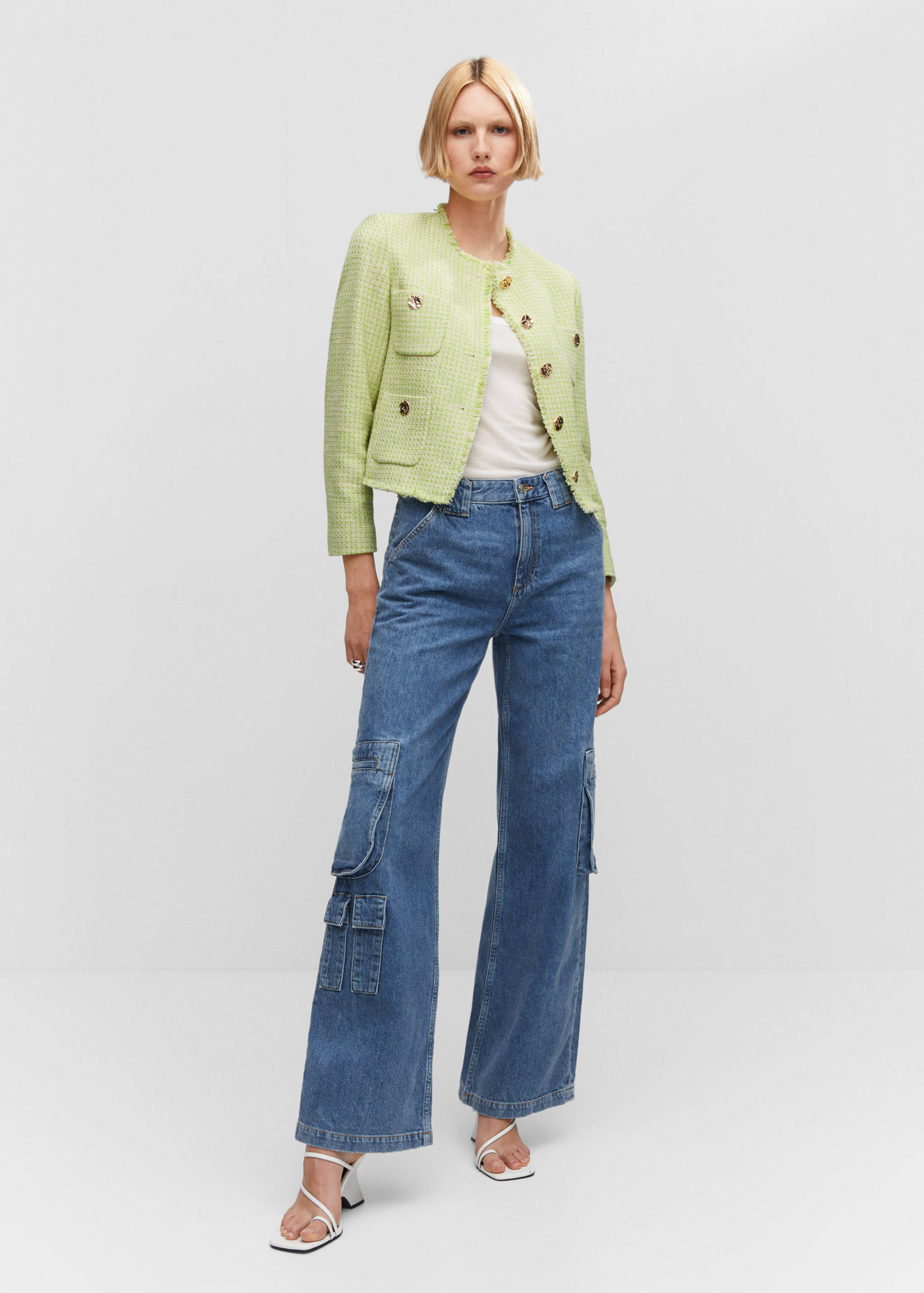 Tweed-Jacke mit Taschen - Allgemeine Ansicht