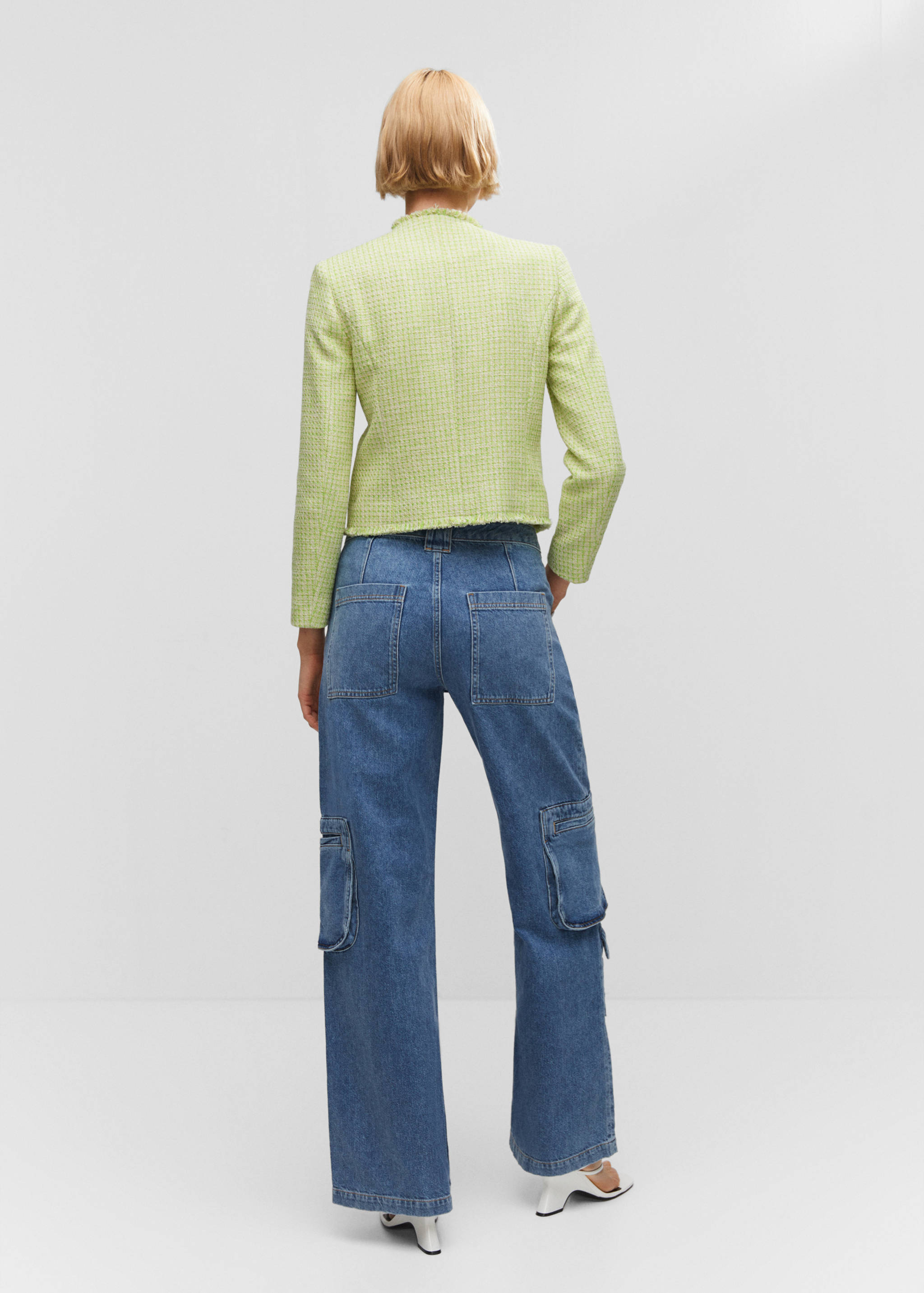 Tweed-Jacke mit Taschen - Rückseite des Artikels