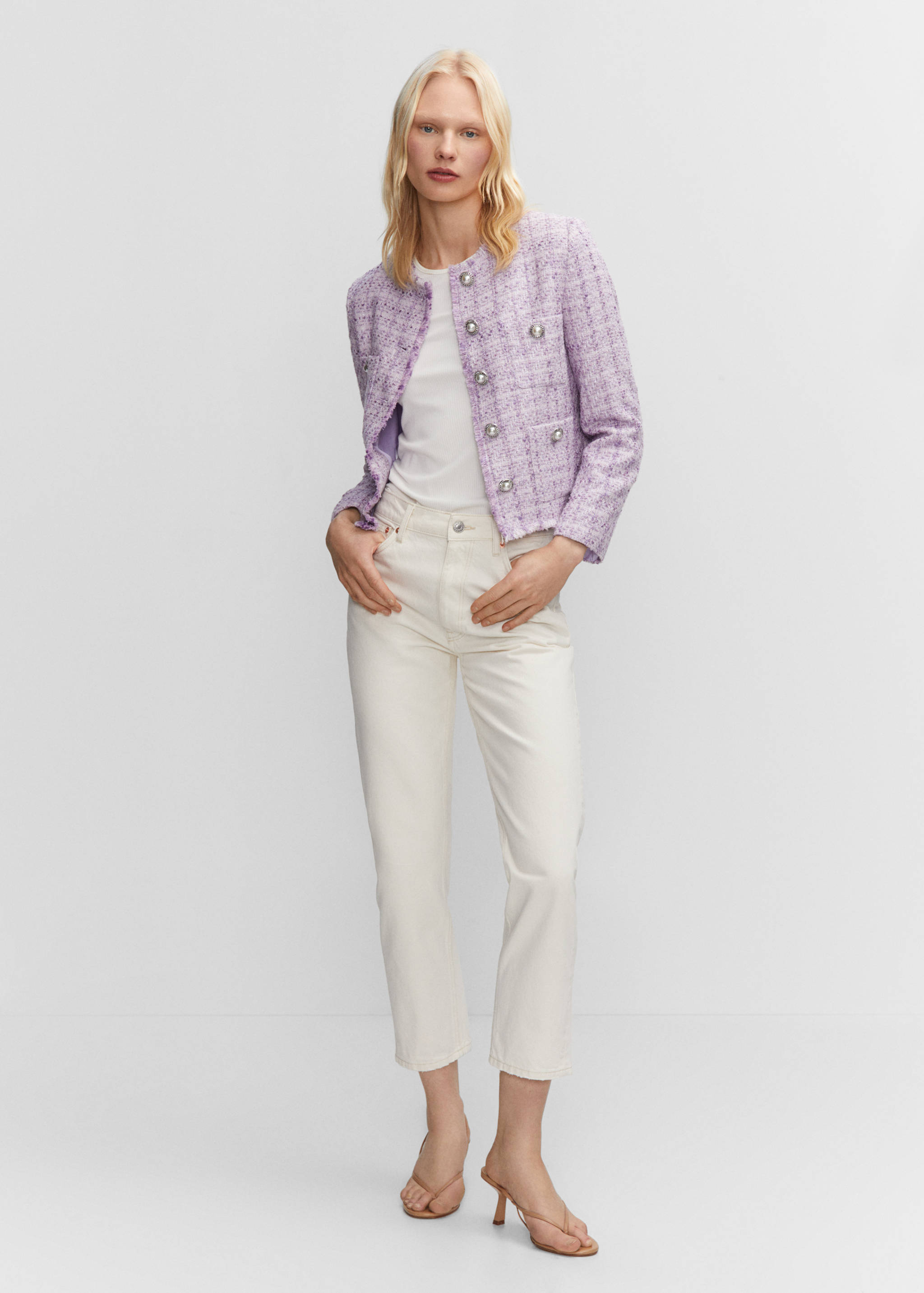 Tweed-Jacke mit Taschen - Allgemeine Ansicht