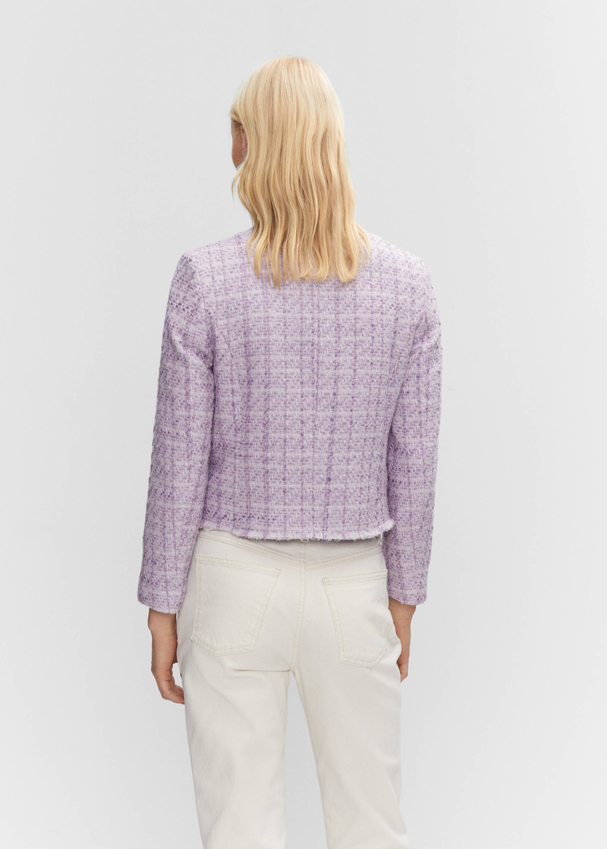 Tweed-Jacke mit Taschen - Rückseite des Artikels