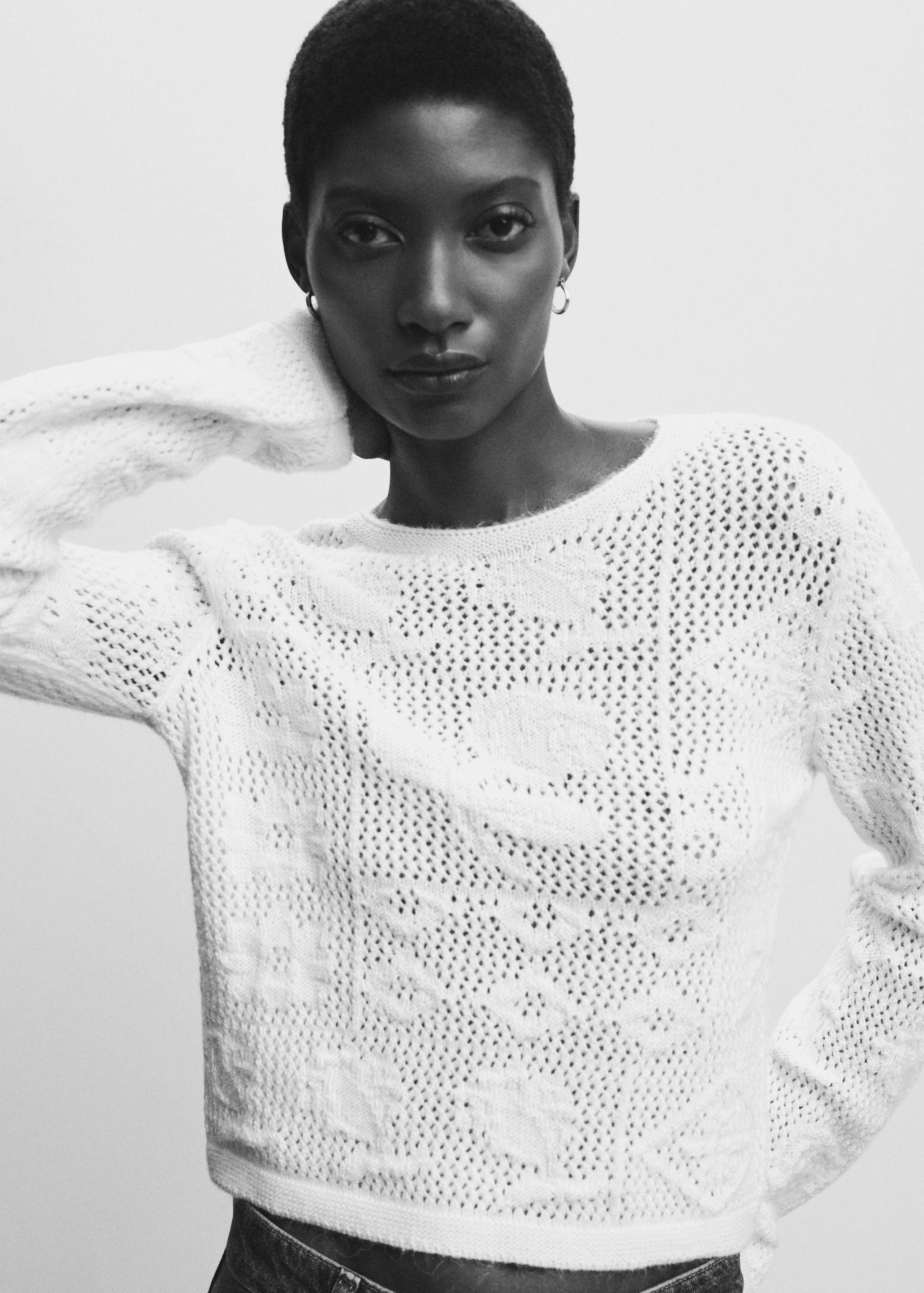 Flowers knit sweater - Details of the article 2