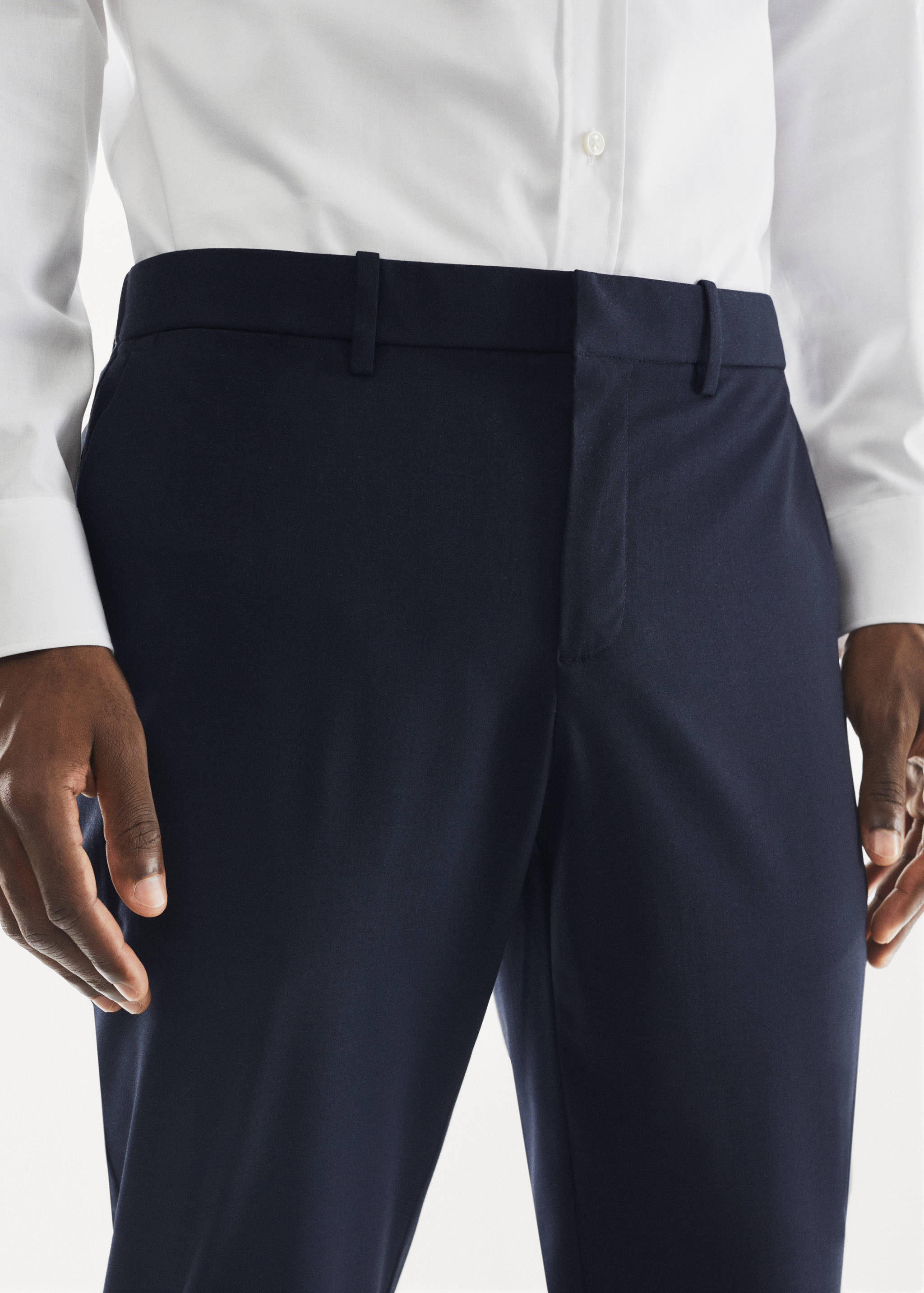 Tapered fit stretch trousers - Details of the article 1