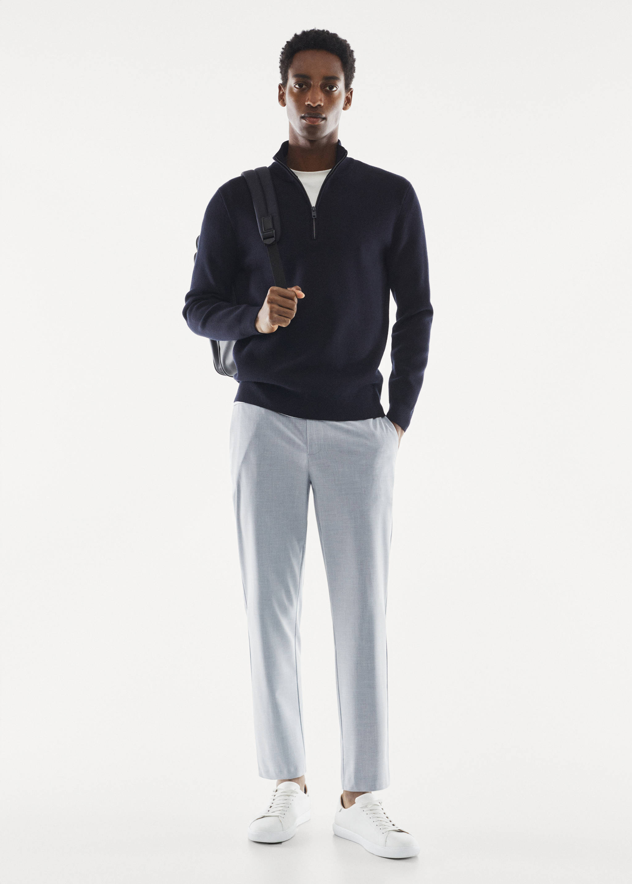 Tapered fit stretch trousers - General plane