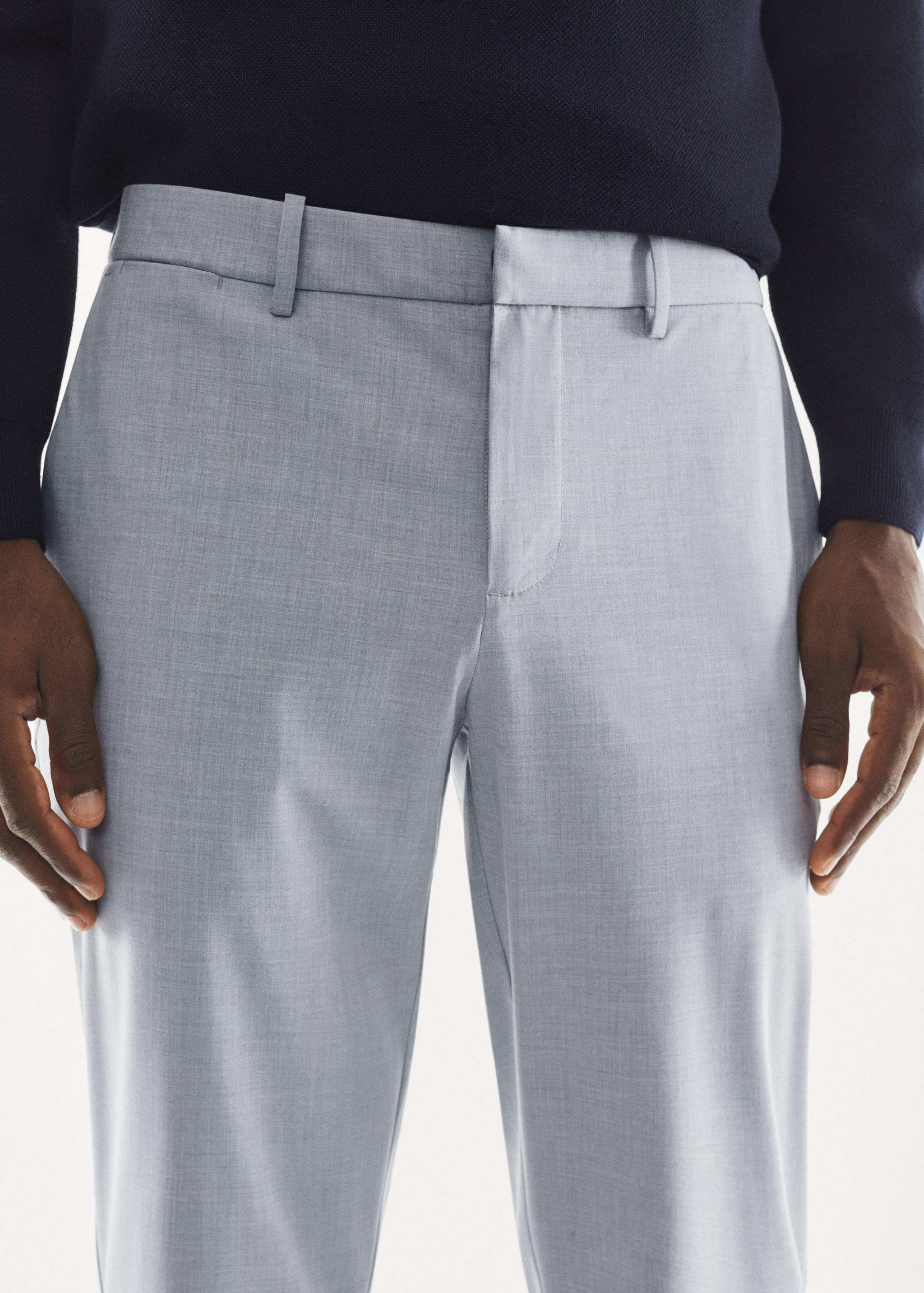 Tapered fit stretch trousers - Details of the article 1