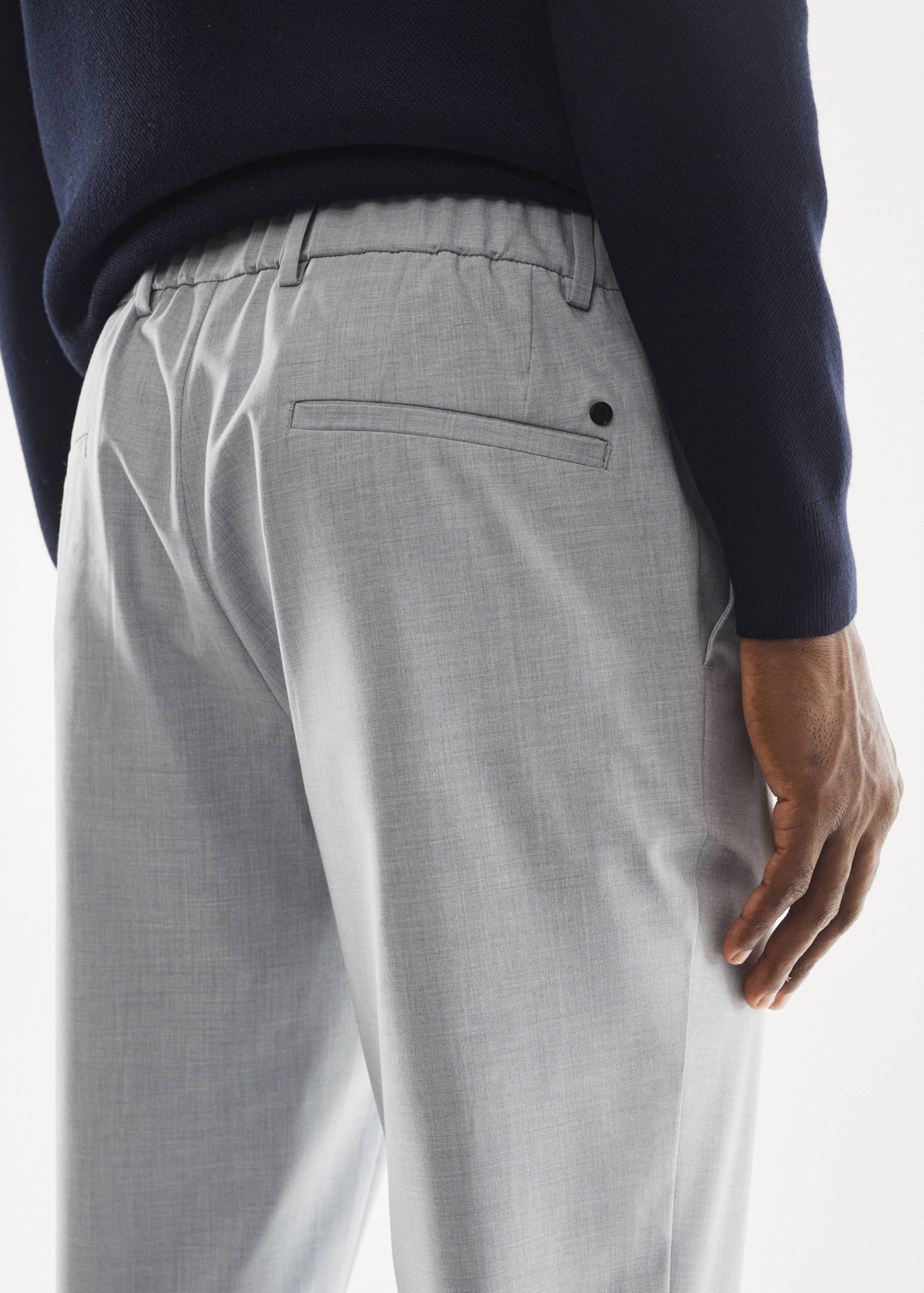 Tapered fit stretch trousers - Details of the article 6