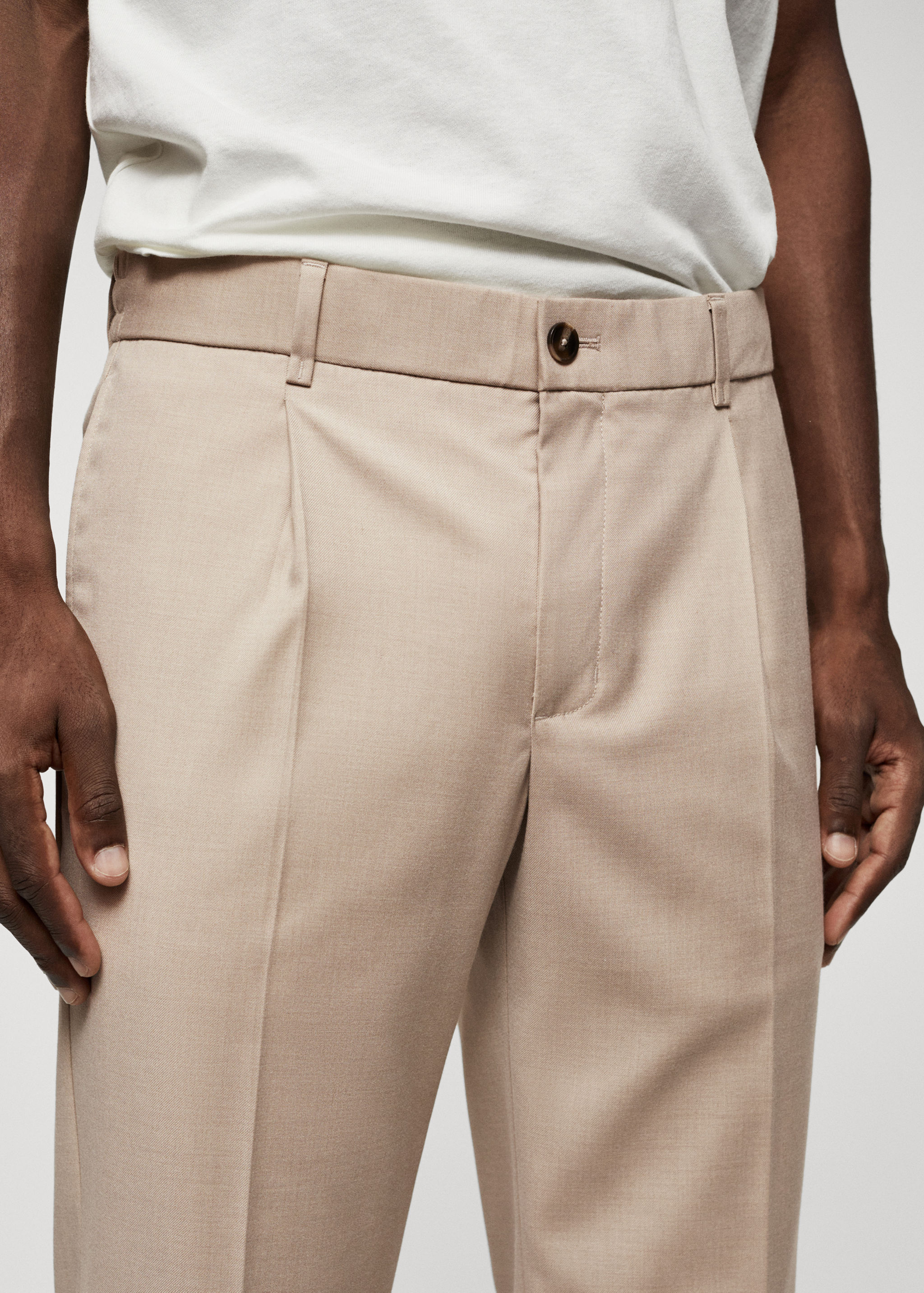 Slim Fit-Bundfaltenhose - Detail des Artikels 1