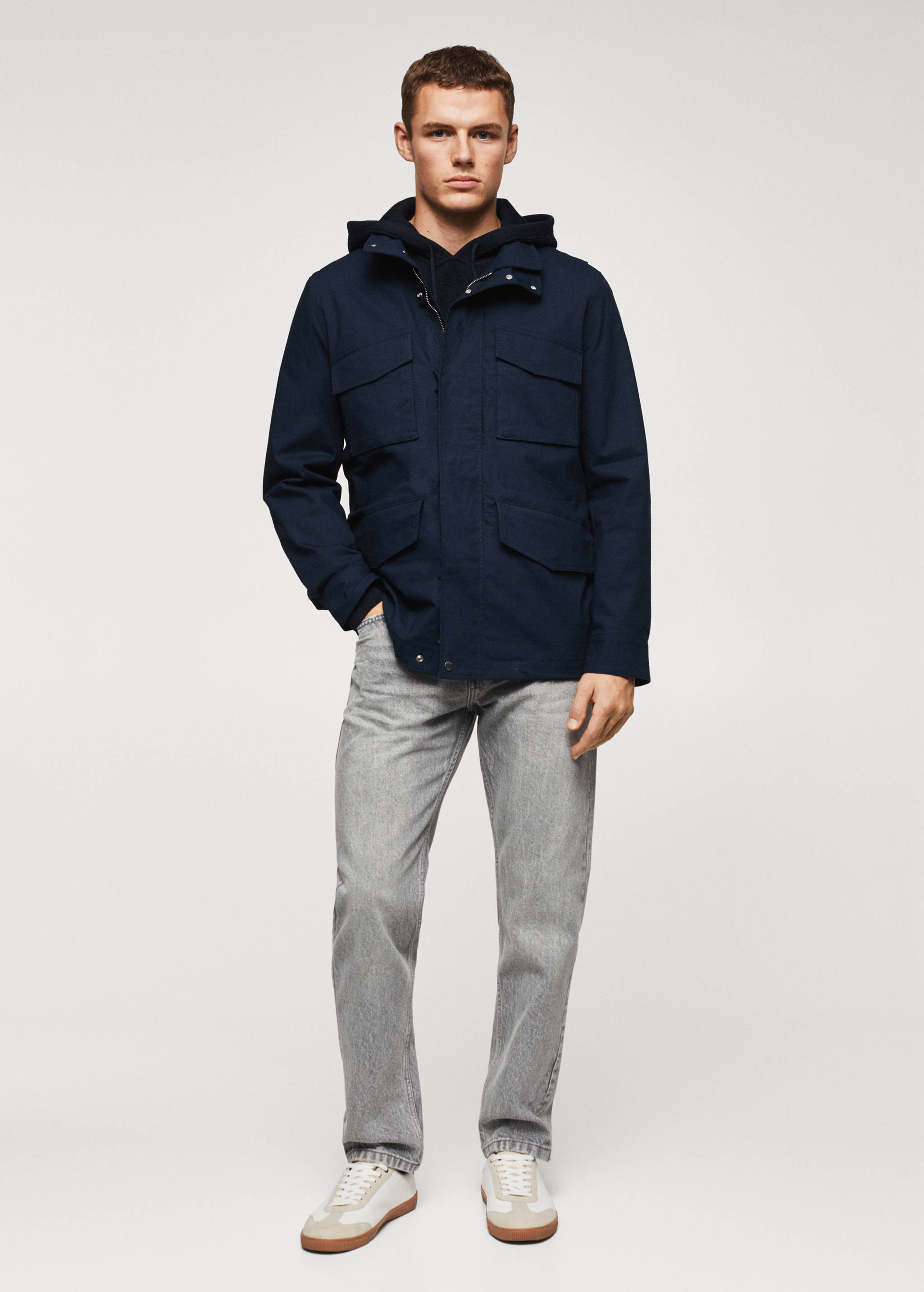 Pocket cotton jacket - General plane
