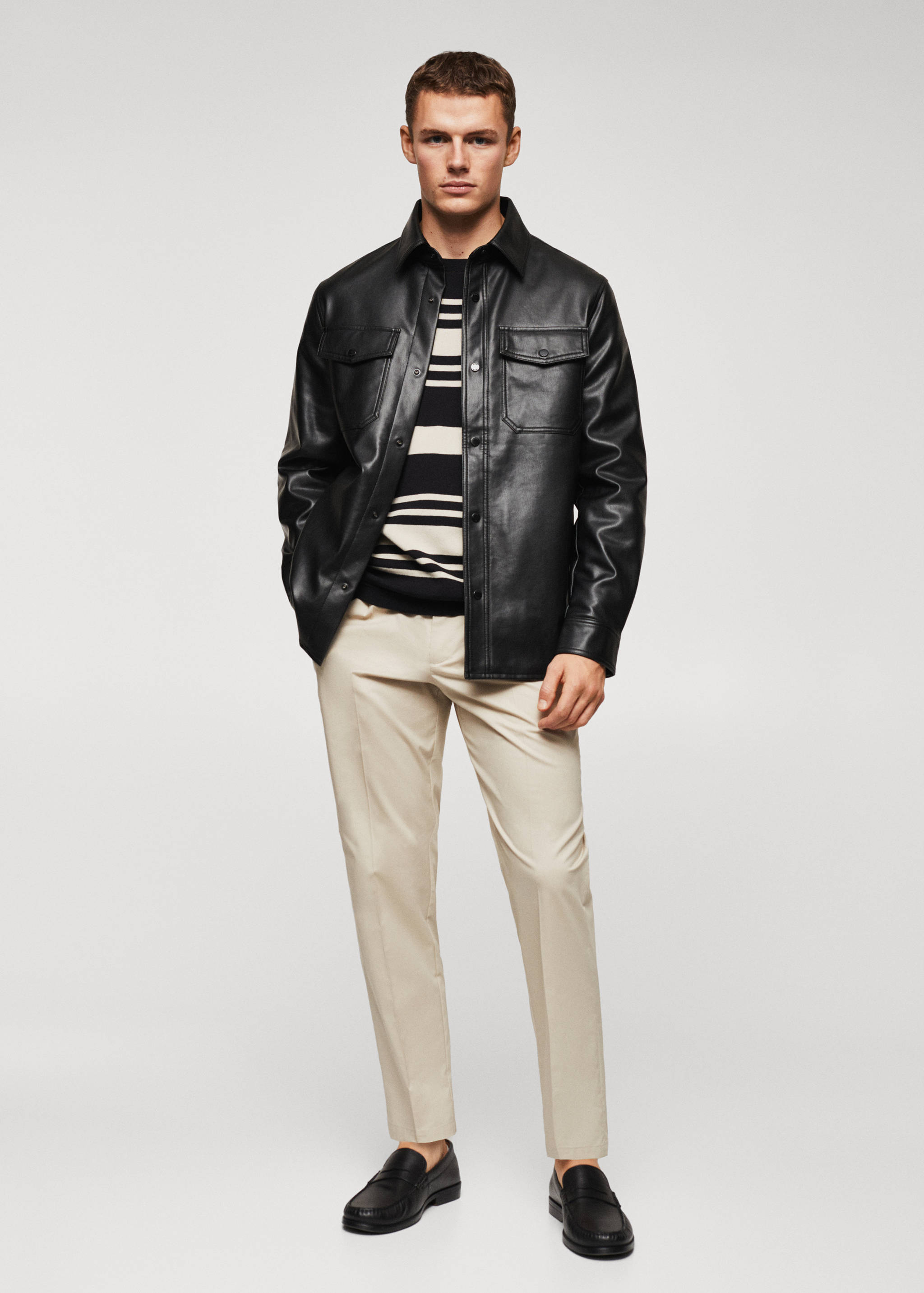 Πουλόβερ βαμβακερό ρίγες - Γενικό πλάνο