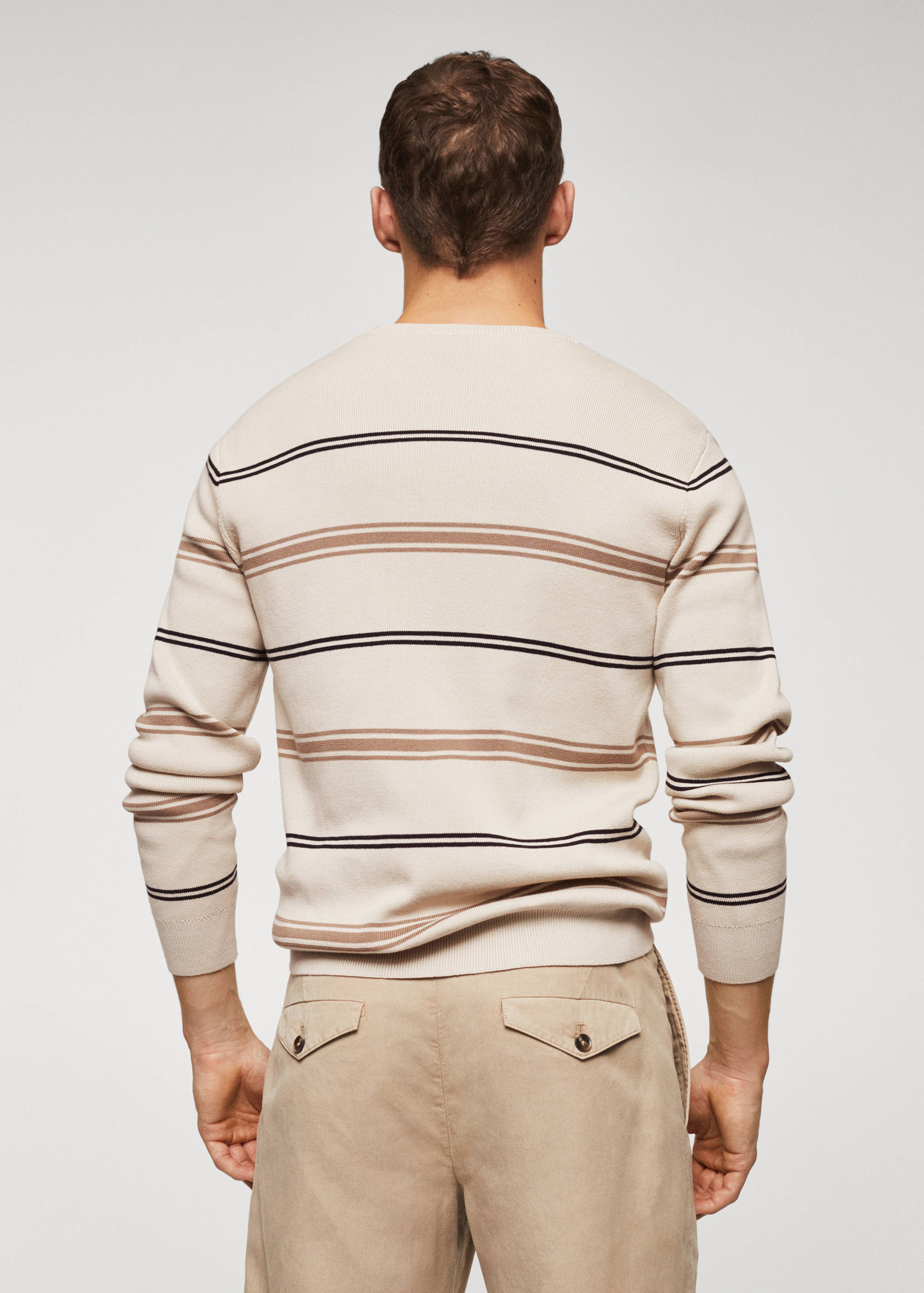 Striped cotton sweater - Reverse of the article