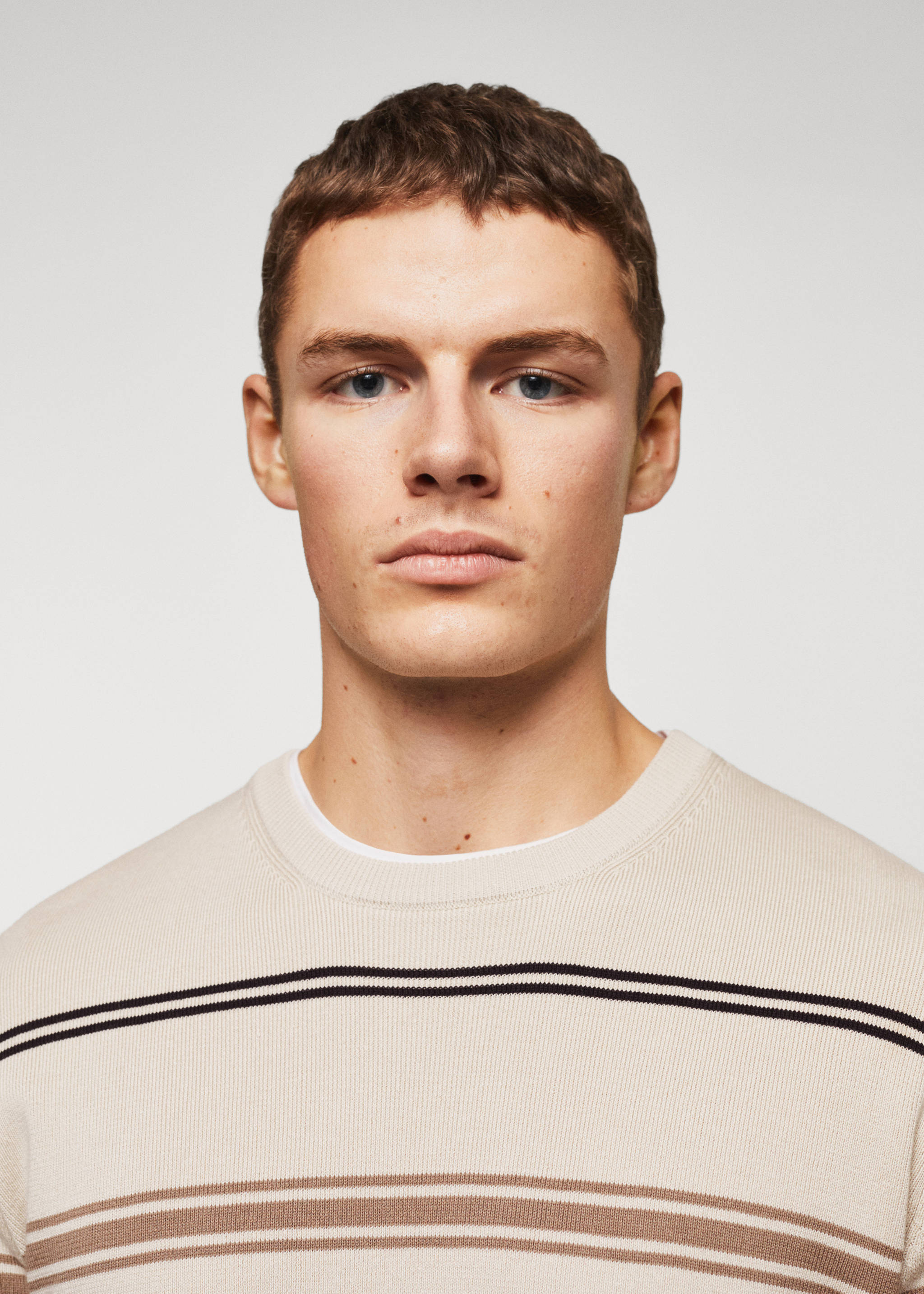 Striped cotton sweater - Details of the article 1