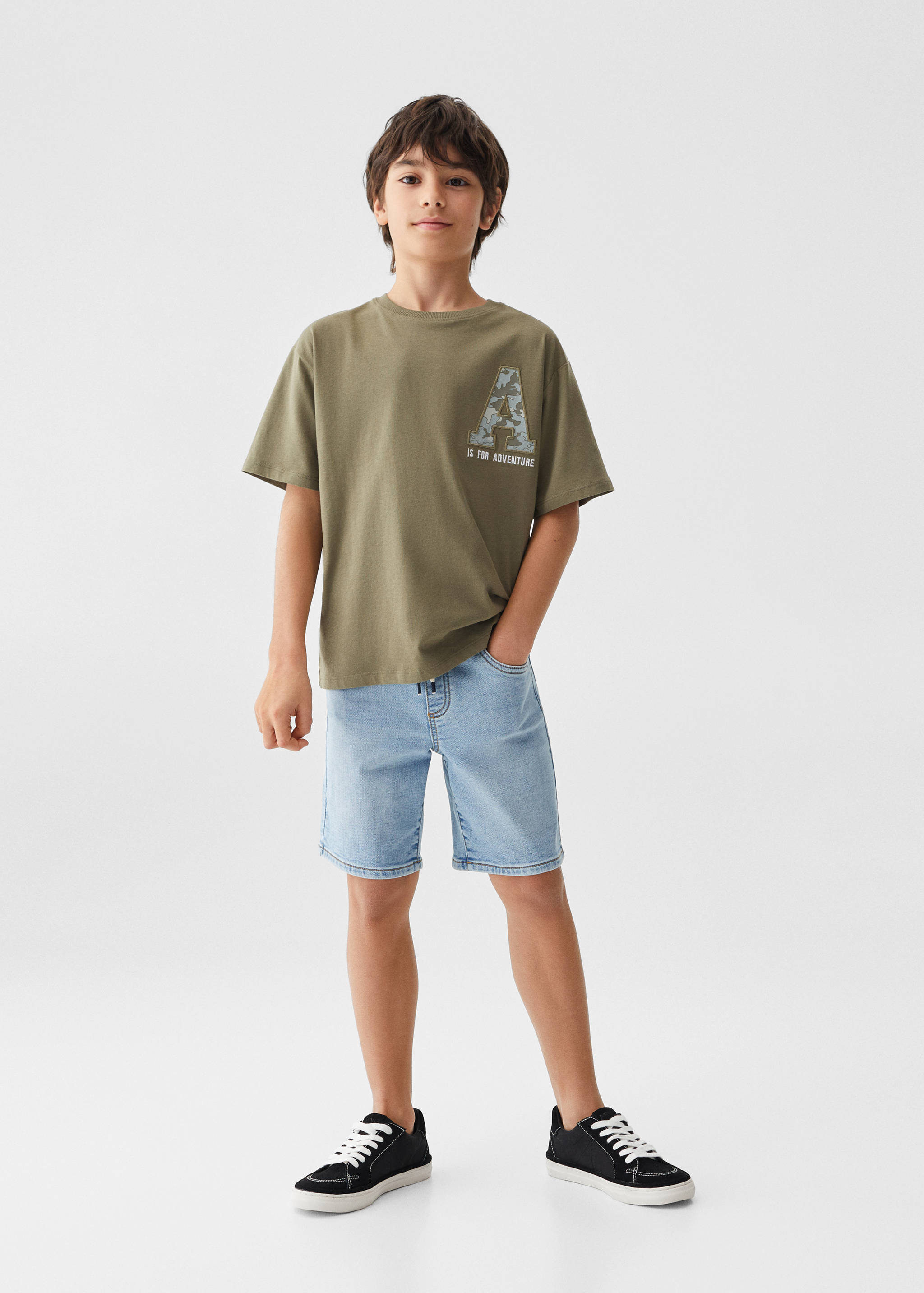 Μπλουζάκι εμπριμέ βαμβακερό - Γενικό πλάνο