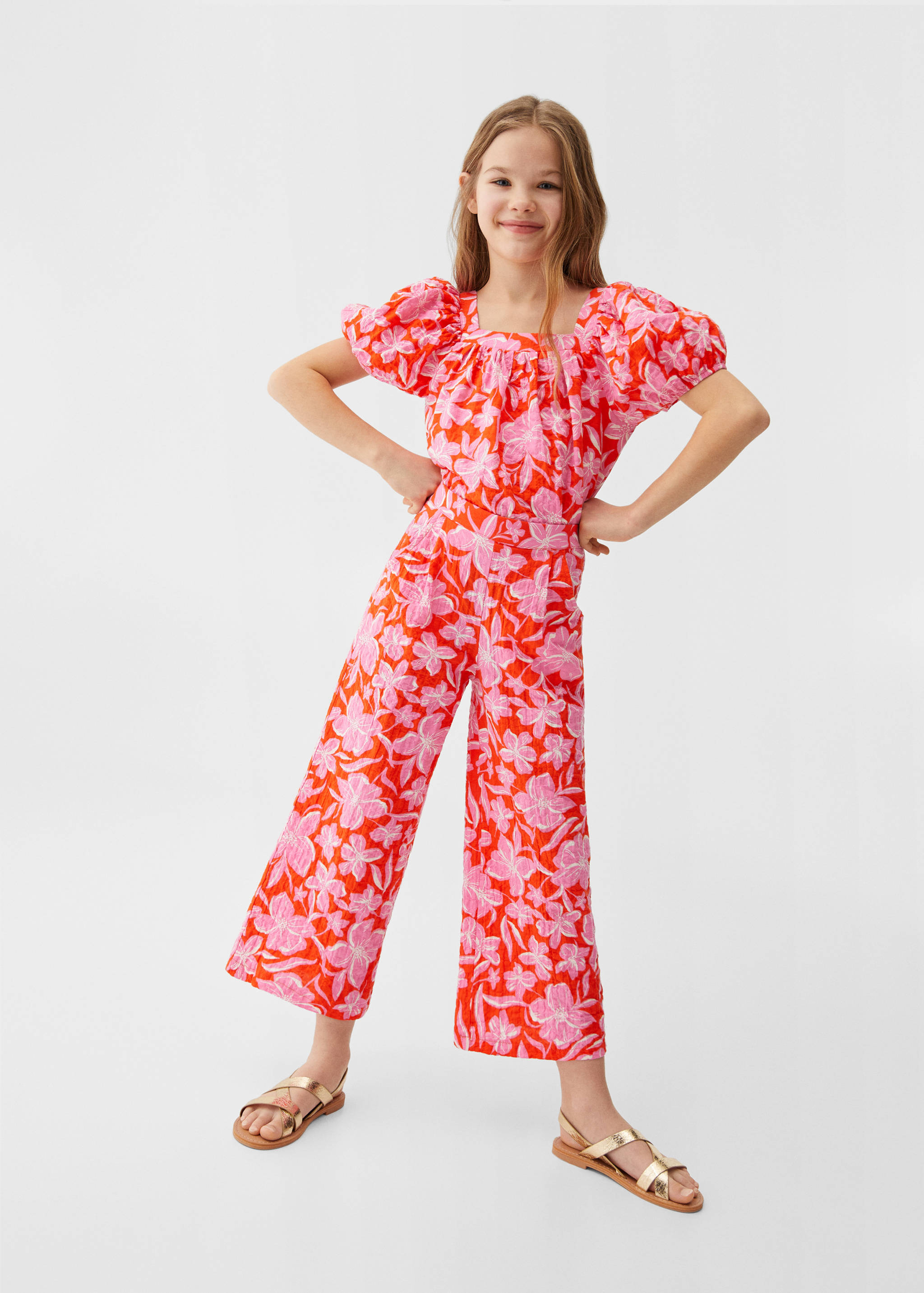 Flower culottes trousers - General plane