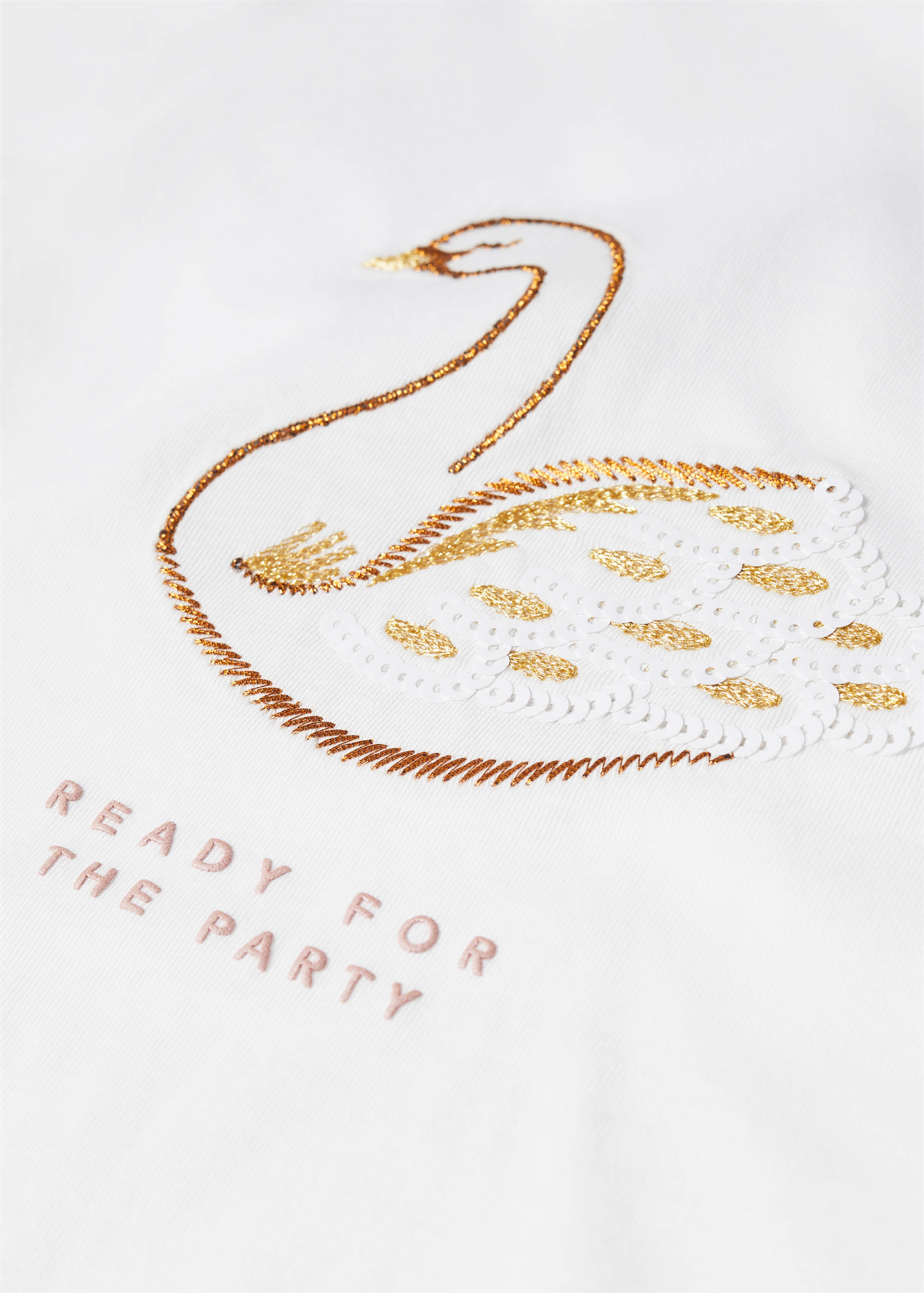 Embroidered detail print t-shirt - Details of the article 8