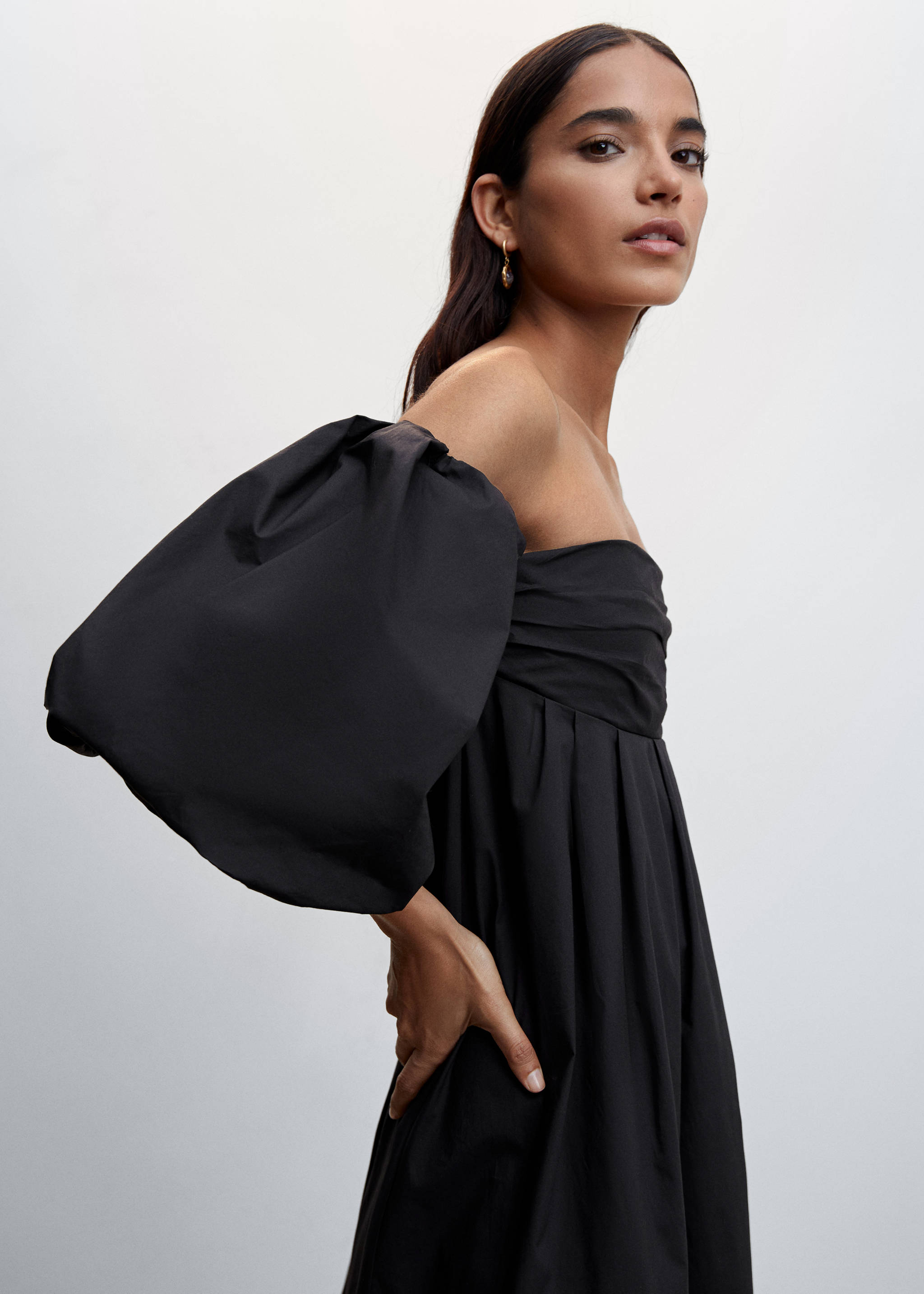 Vestit midi màniga bollada - Detall de l'article 1