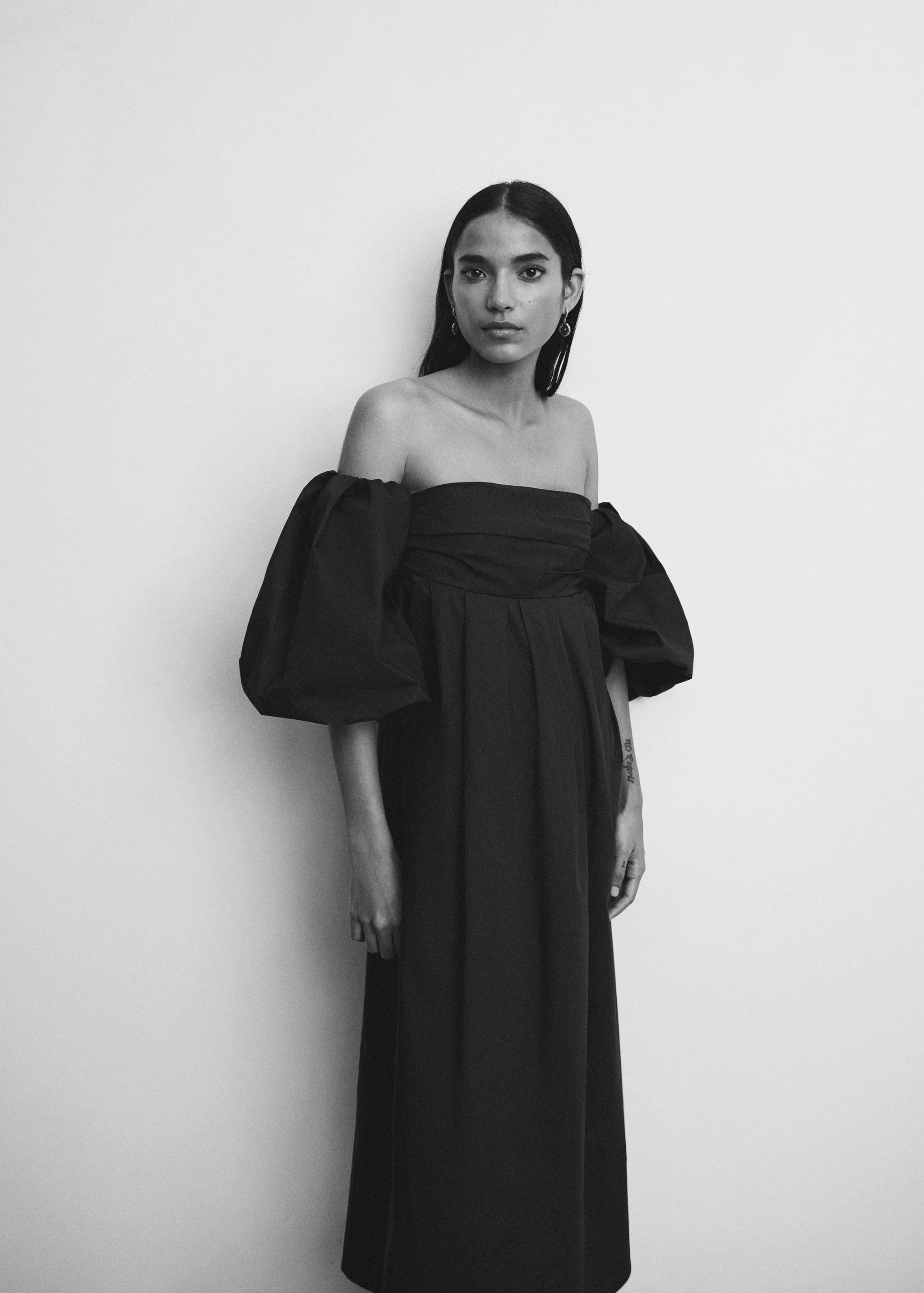 Vestit midi màniga bollada - Detall de l'article 2