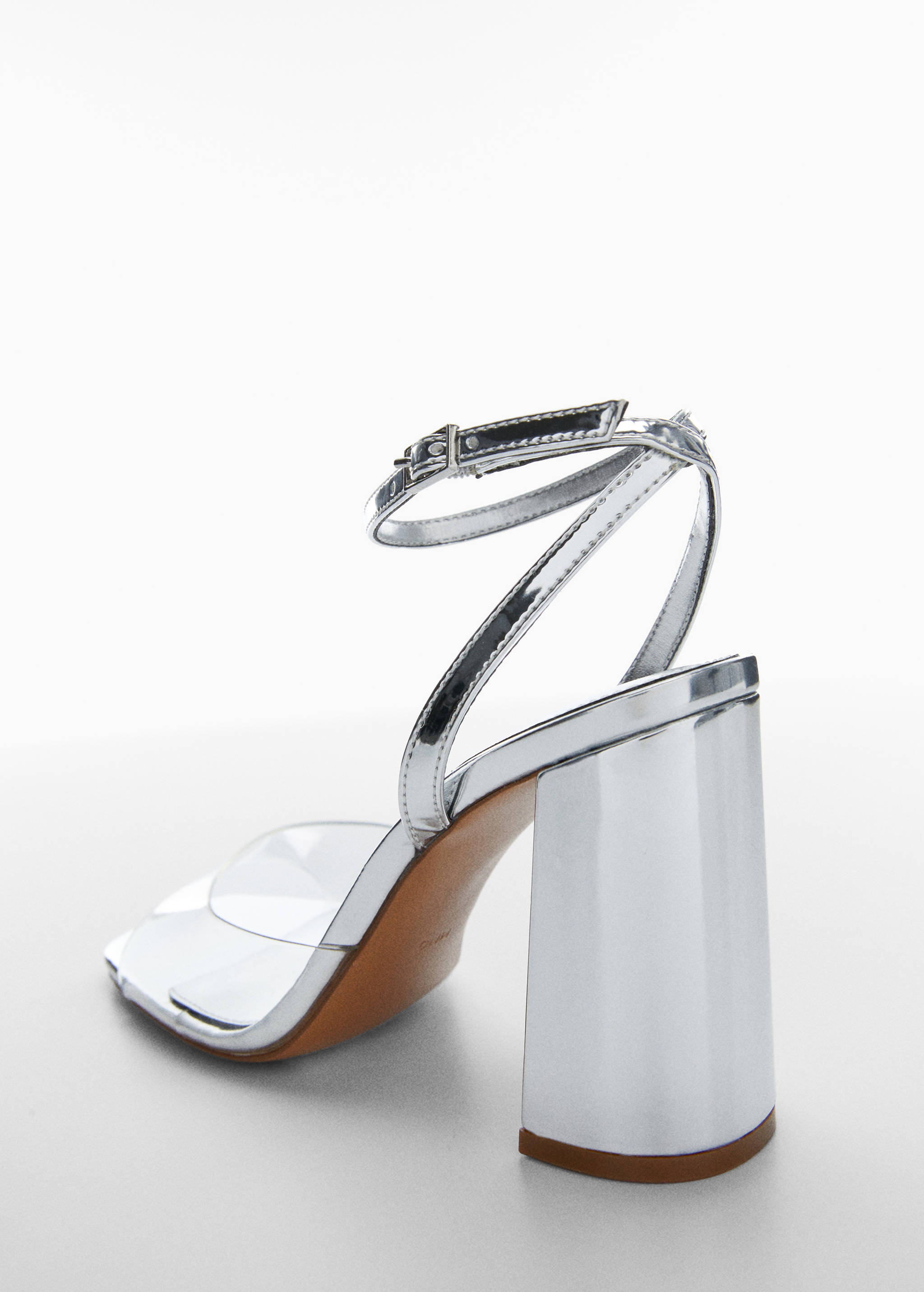 Metallic sandals with vinyl panel  - Details of the article 1