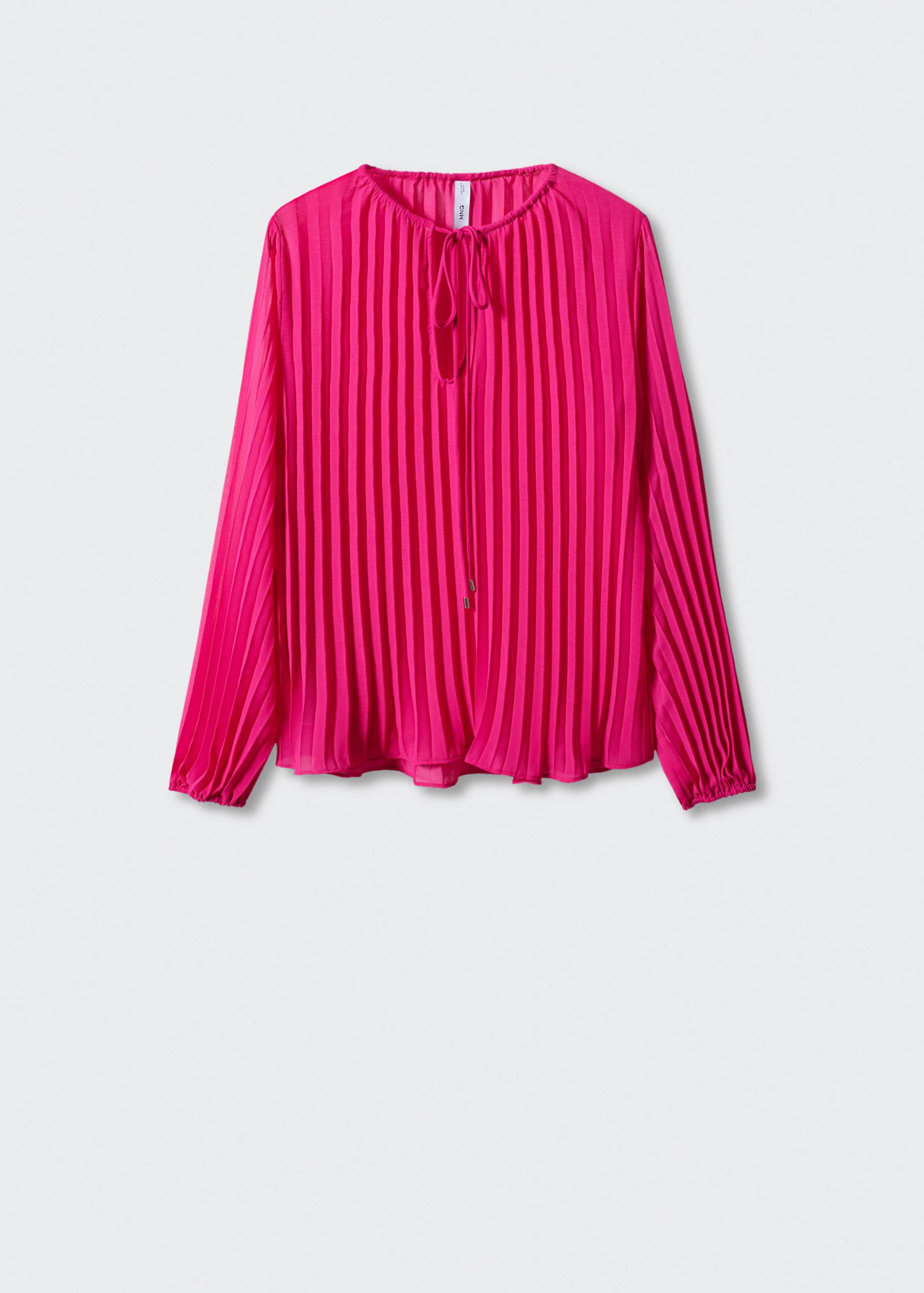 Pleated blouse with puffed sleeves - Article without model