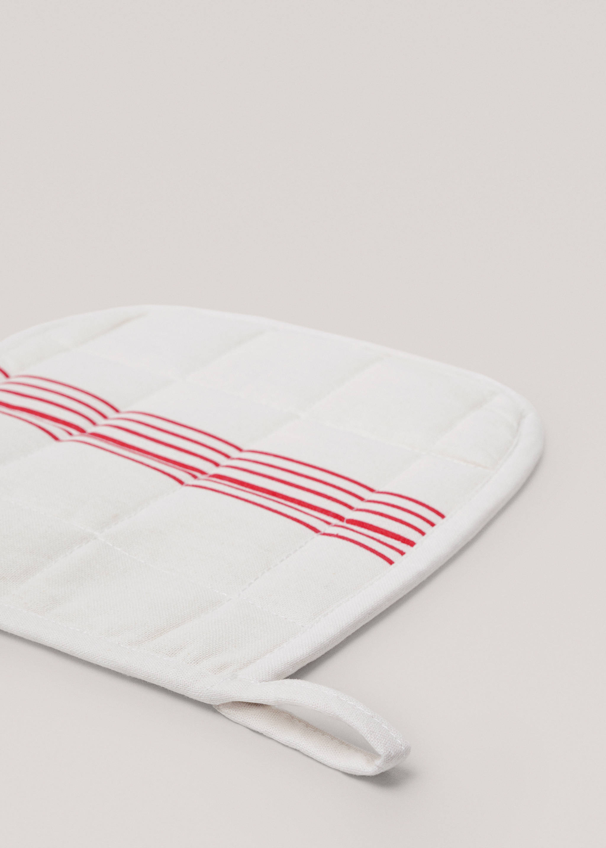 Striped cotton mitten - Details of the article 1
