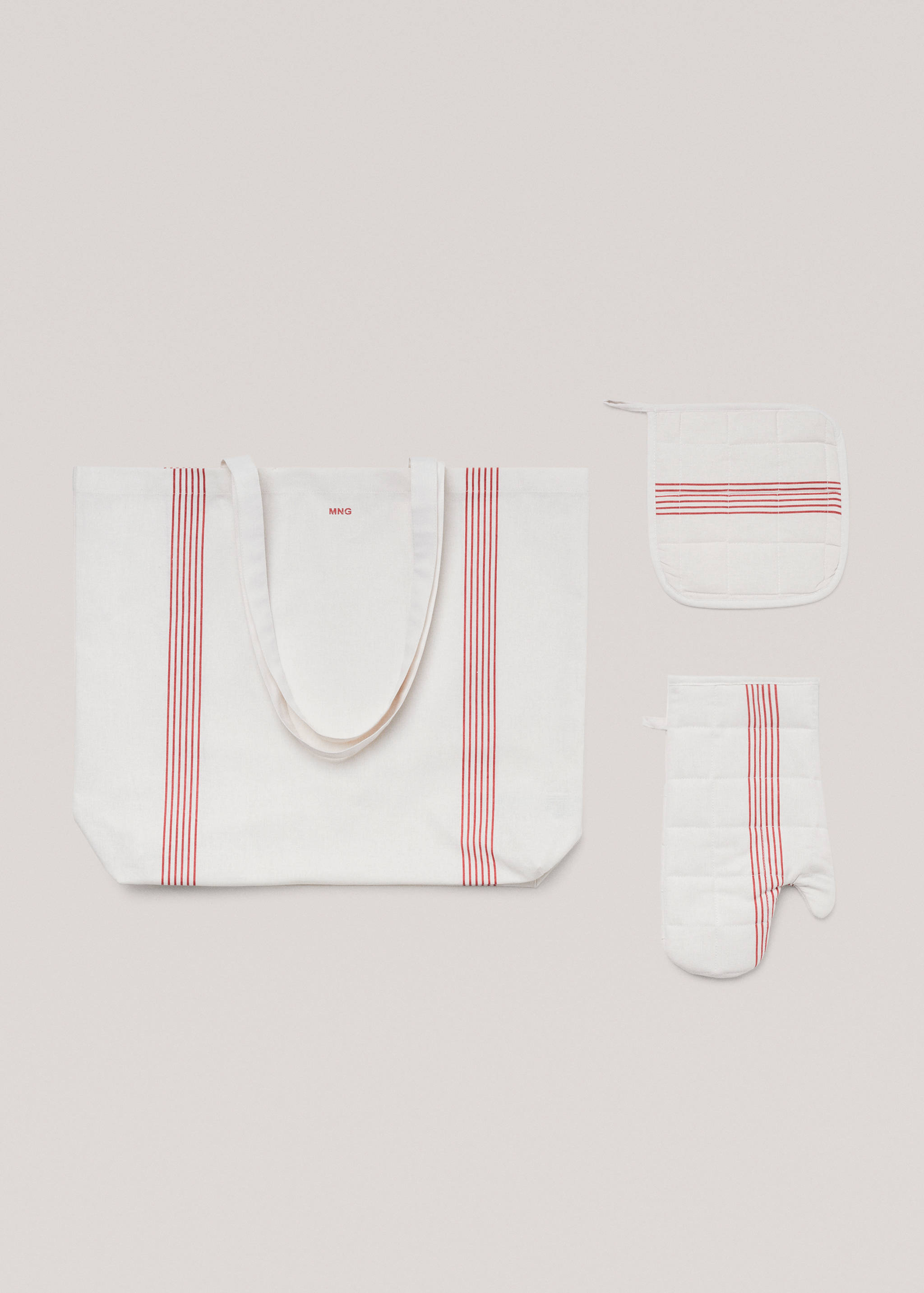 Striped cotton mitten - Details of the article 3