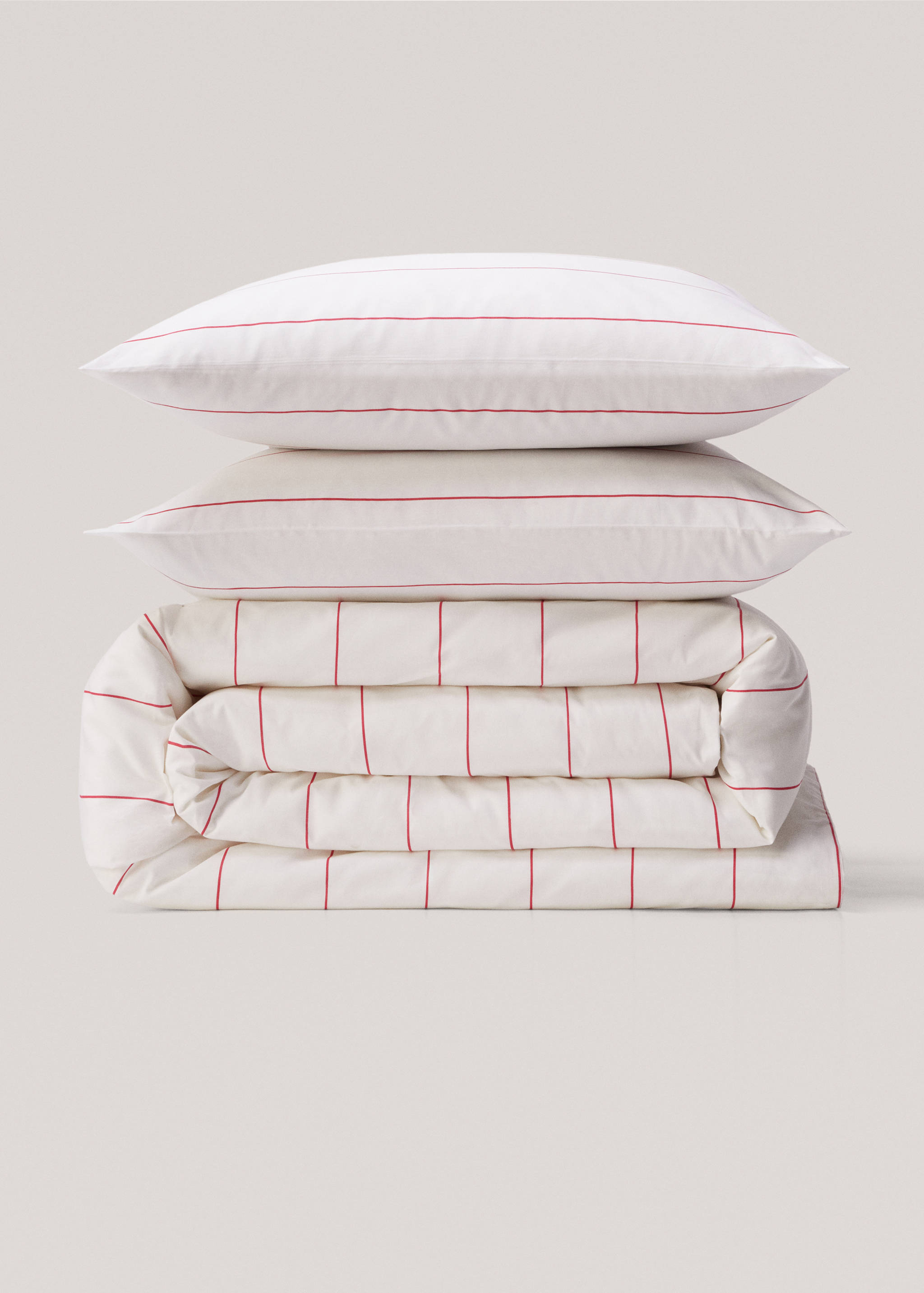 Housse de couette coton imprimée rayures Lit 180/200 cm - Article sans modèle