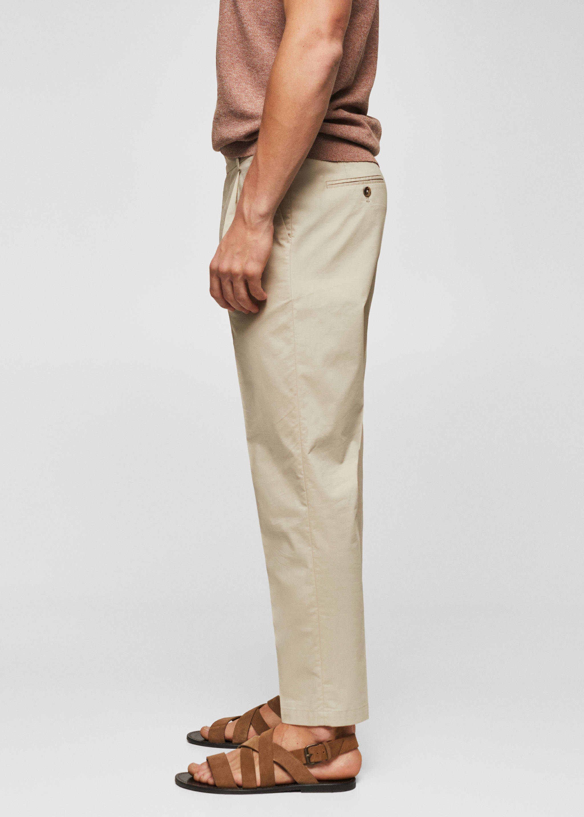 Cotton pleated trousers - Details of the article 4
